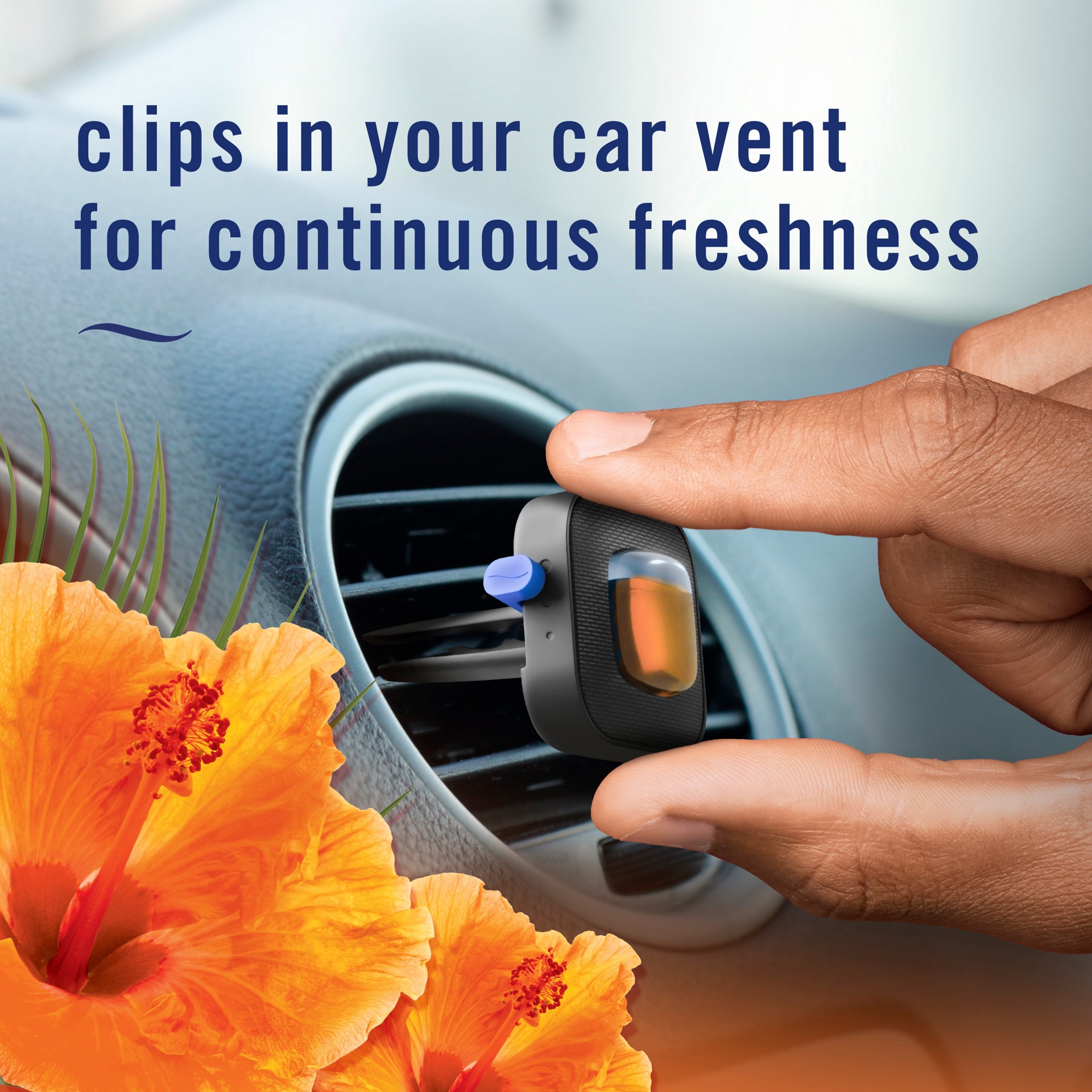 slide 6 of 6, Febreze CAR 0.06 -fl oz Hawaiian Aloha Dispenser Air Freshener 2 -Pack, 1 ct