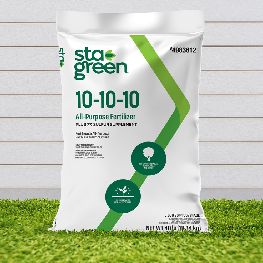 slide 6 of 6, Sta-Green 40-lb 5000-sq ft 10-10-10 All Purpose Fertilizer, 1 ct
