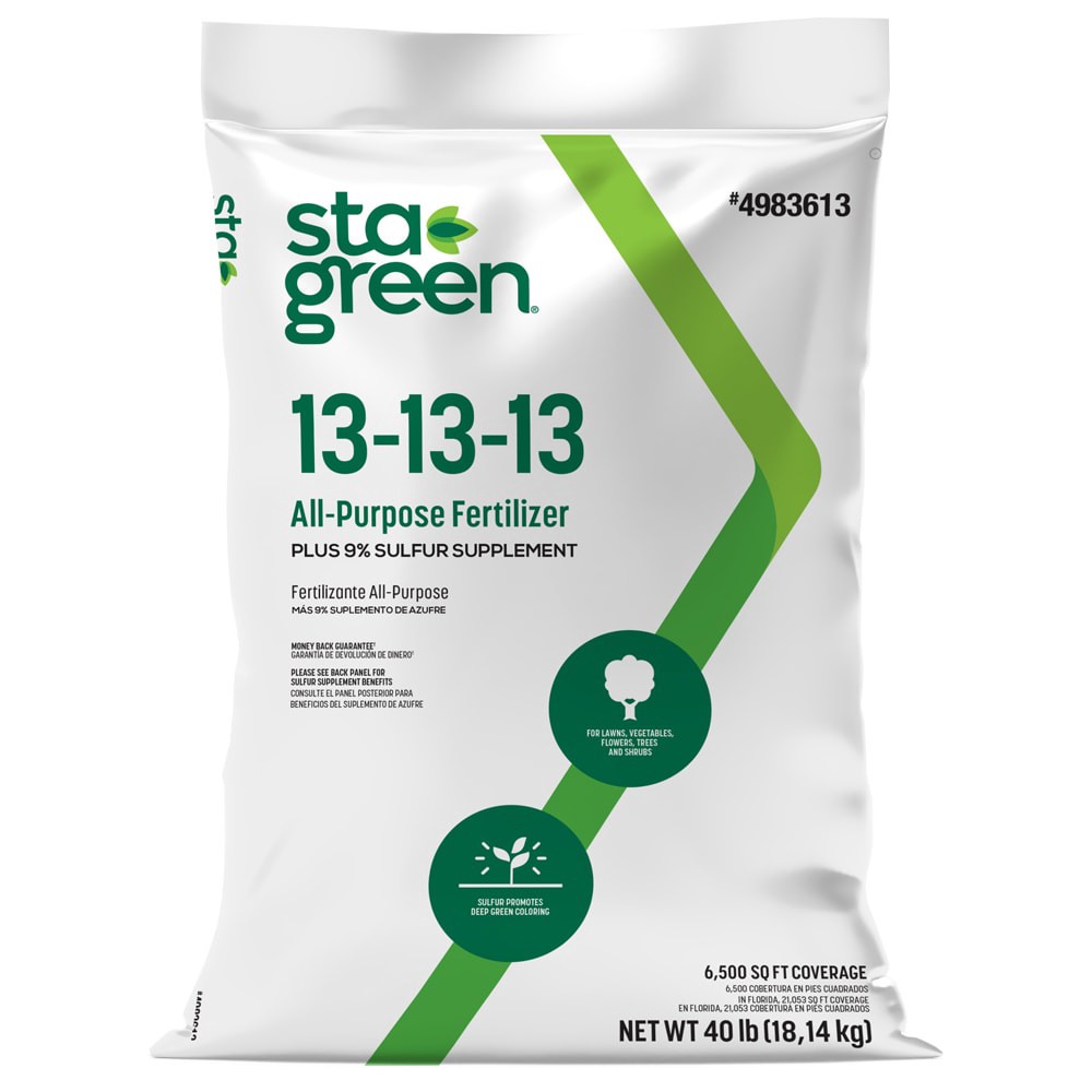 slide 1 of 6, Sta-Green 40-lb 6500-sq ft 13-13-13 All Purpose Fertilizer, 1 ct
