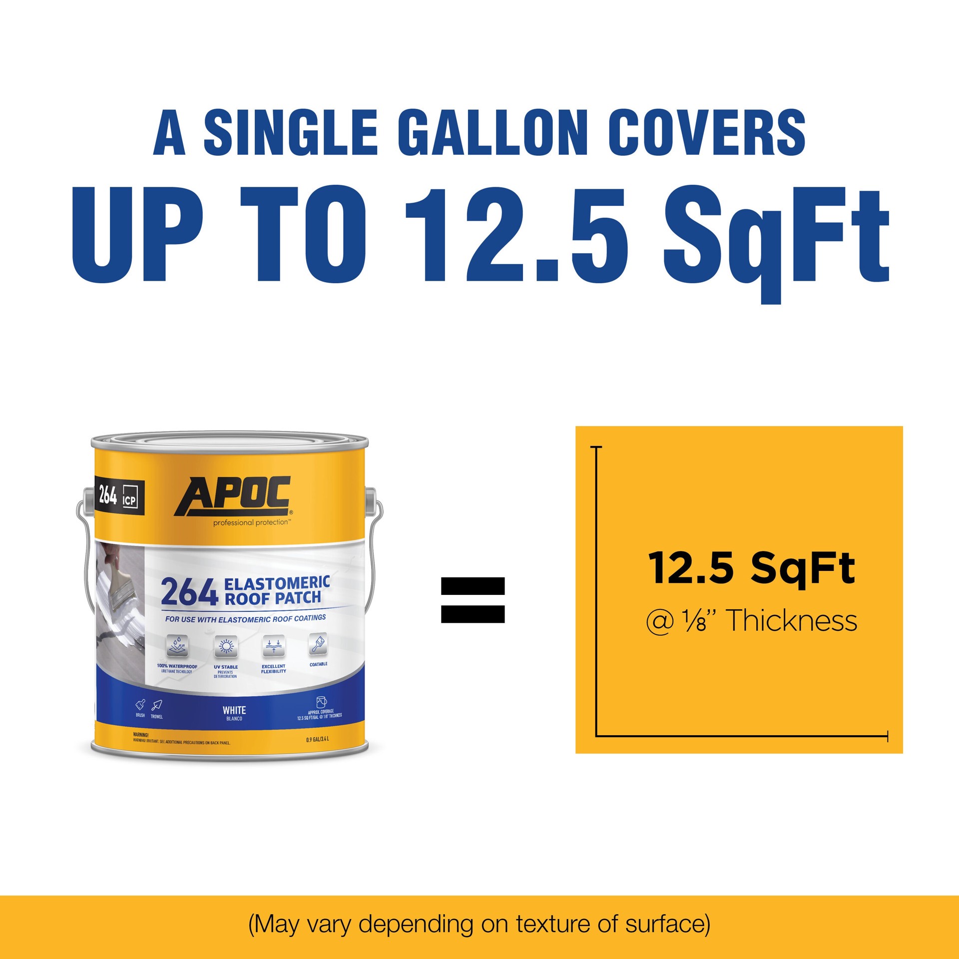 slide 2 of 6, APOC 264 0.9-gallon Fibered Waterproof Elastomeric Roof Sealant, 1 ct