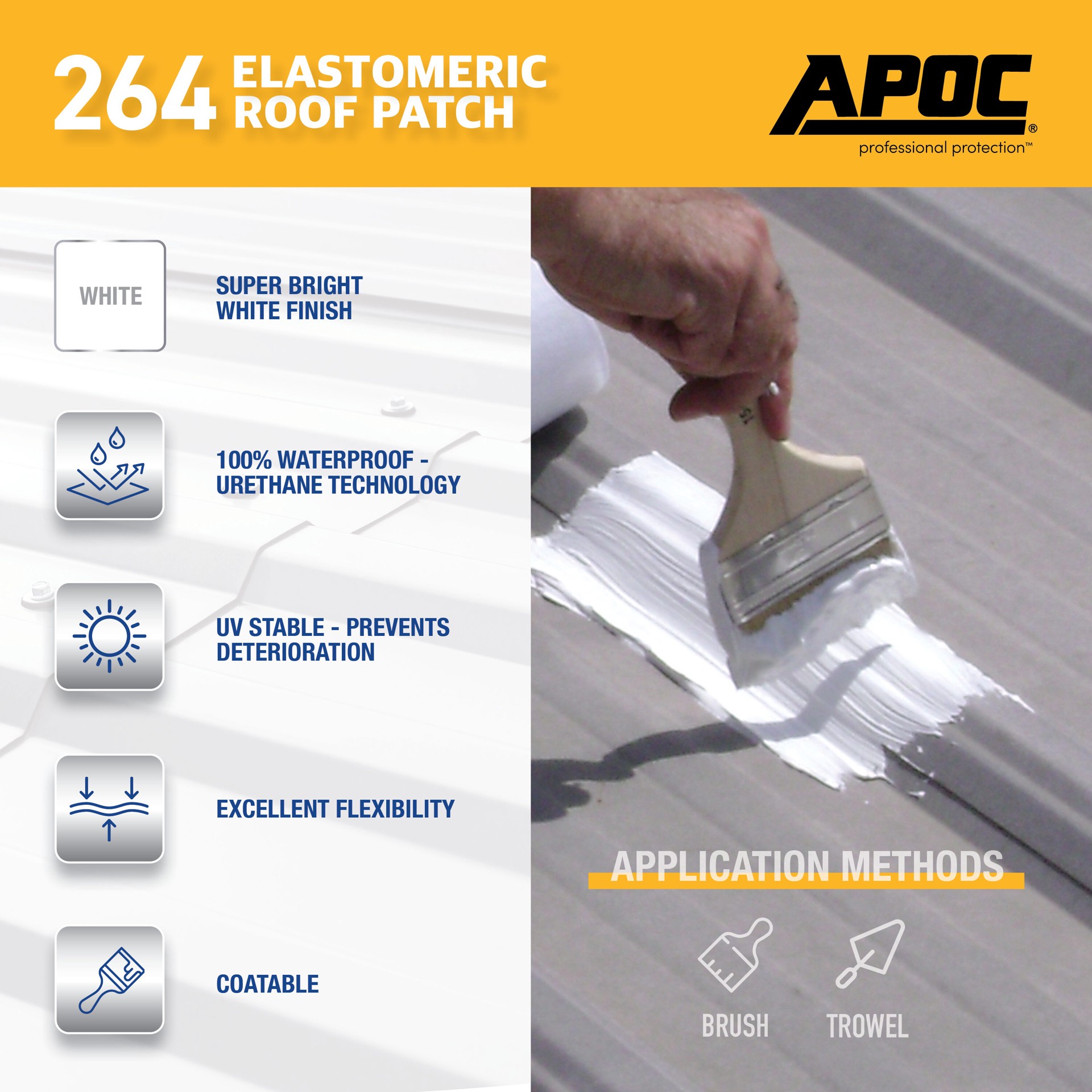 slide 6 of 6, APOC 264 0.9-gallon Fibered Waterproof Elastomeric Roof Sealant, 1 ct
