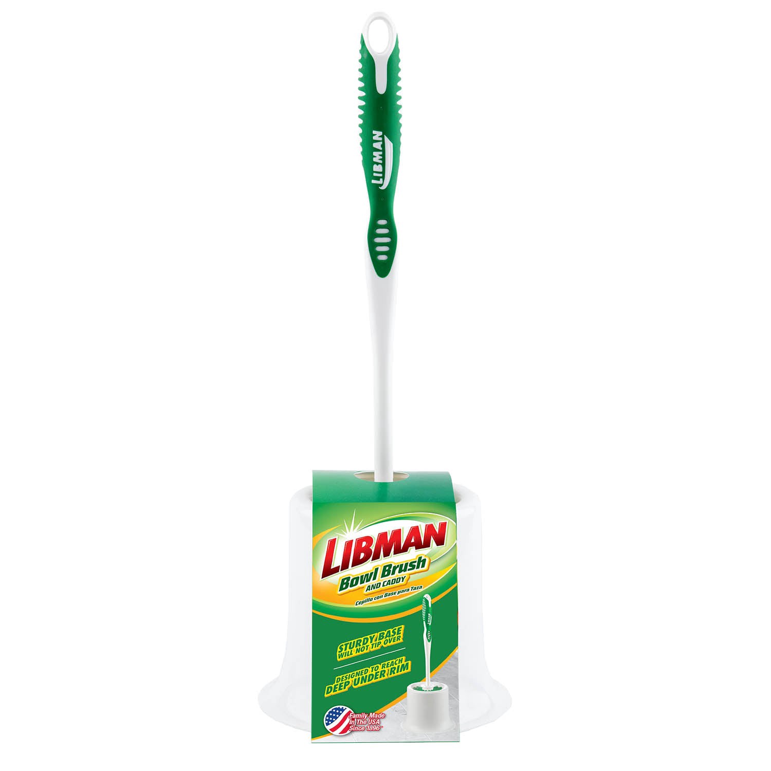 slide 1 of 5, Libman Poly fiber Toilet Brush with Brush Holder, 1 ct