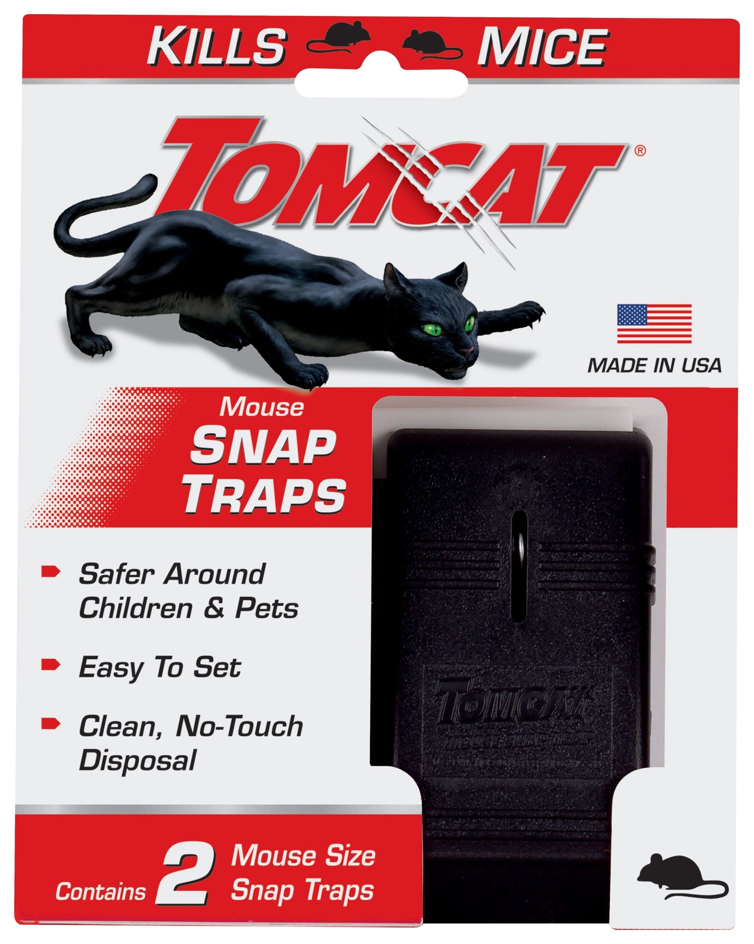 slide 1 of 6, TOMCAT Snap Trap, 2 Pack Mouse Killer, 1 ct