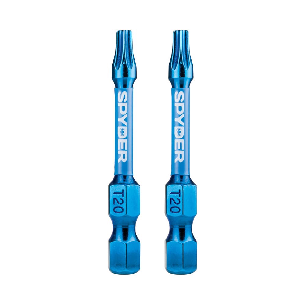 slide 1 of 6, Spyder Mach-Blue T20 1/4-in x 2-in Torx Impact Driver Bit (2-Piece), 1 ct