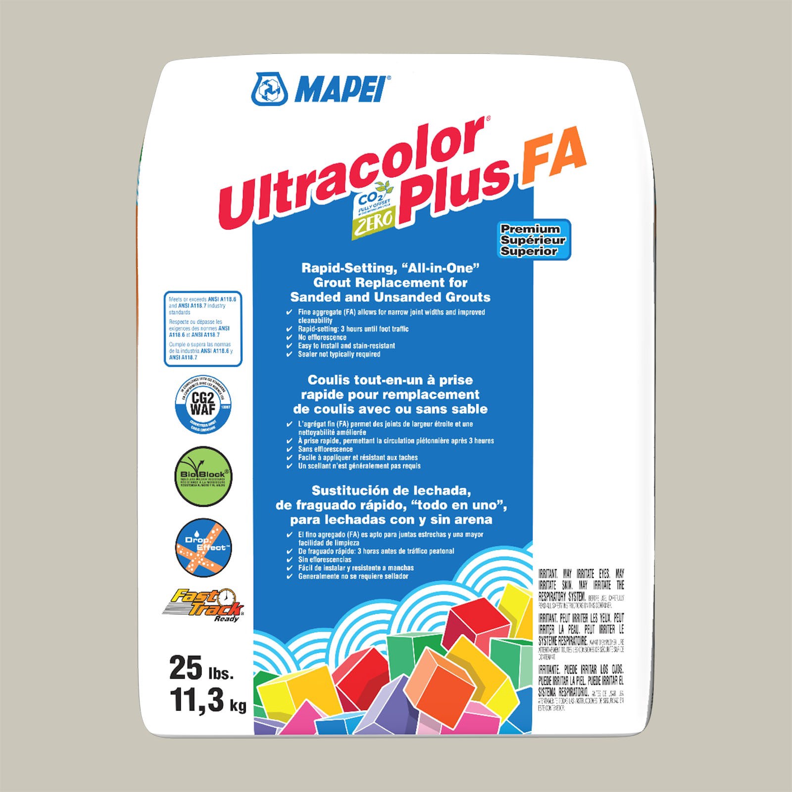 slide 1 of 6, MAPEI Ultracolor Plus FA Alabaster #5001 All-in-one Grout (25-lb), 1 ct