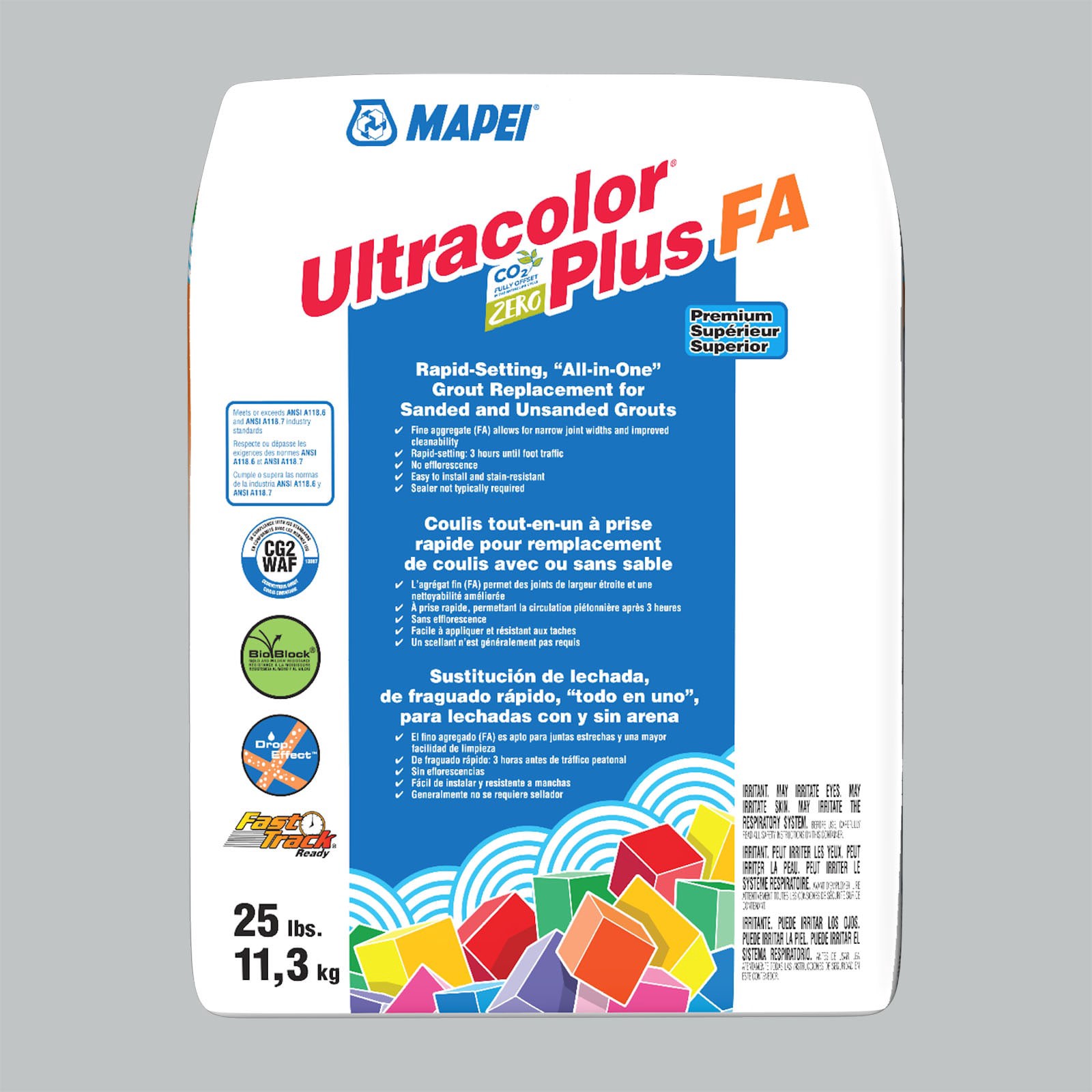 slide 1 of 6, MAPEI Ultracolor Plus FA Rain #5101 All-in-one Grout (25-lb), 1 ct