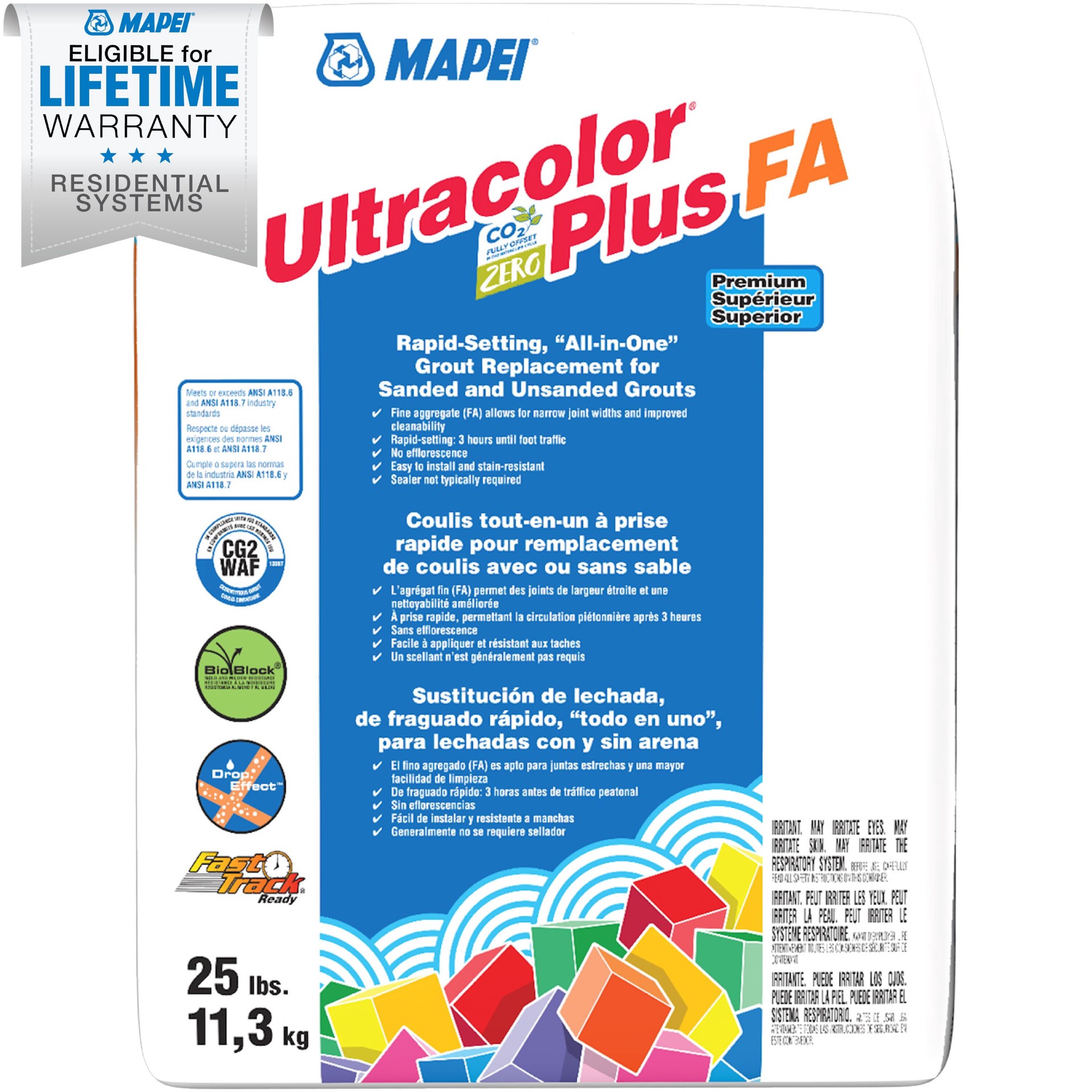 slide 3 of 6, MAPEI Ultracolor Plus FA Bone #5015 All-in-one Grout (25-lb), 1 ct