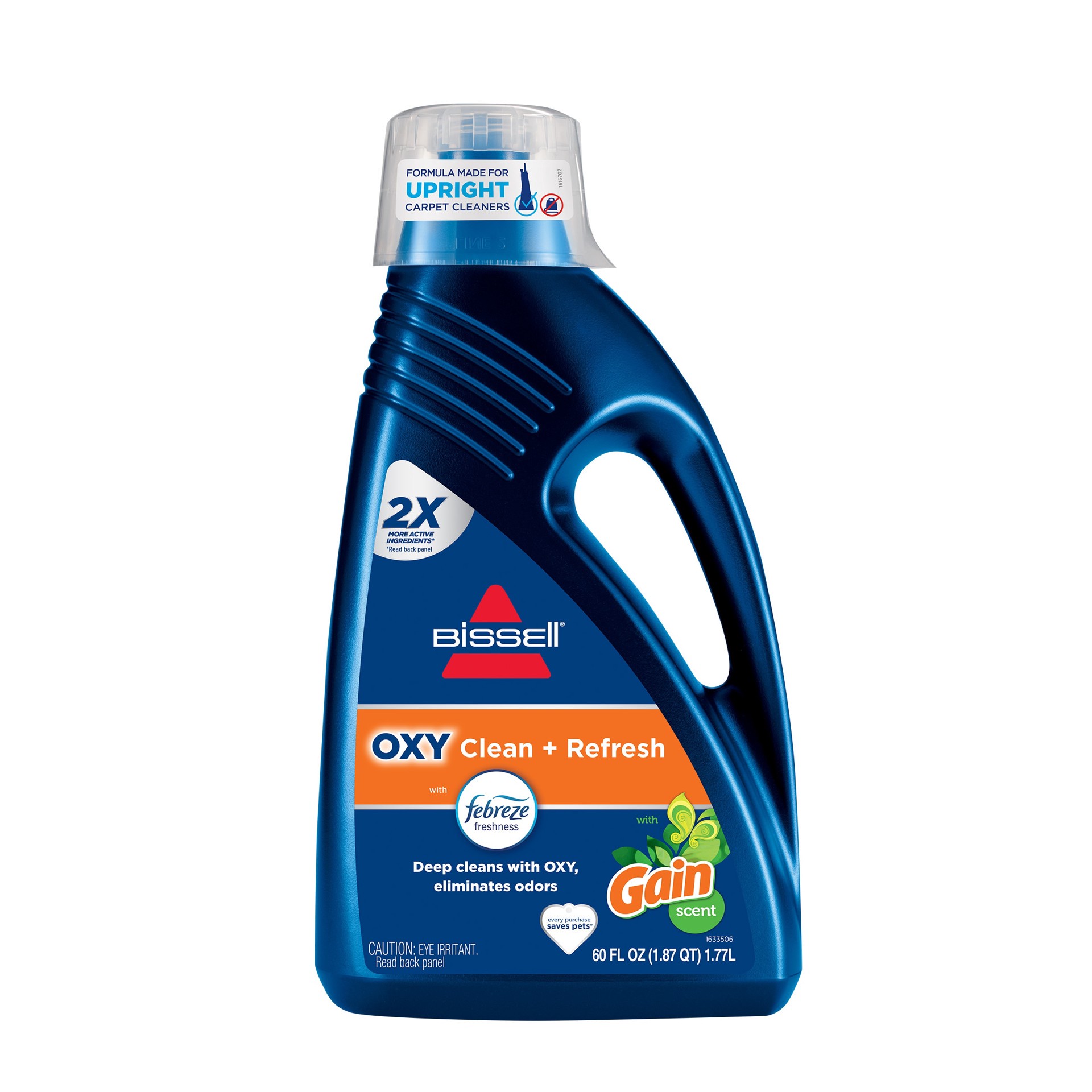 slide 1 of 6, BISSELL Febreze with Gain Scent Oxy Formula 60 -oz Concentrated Steam Cleaner Chemical Solution, 1 ct