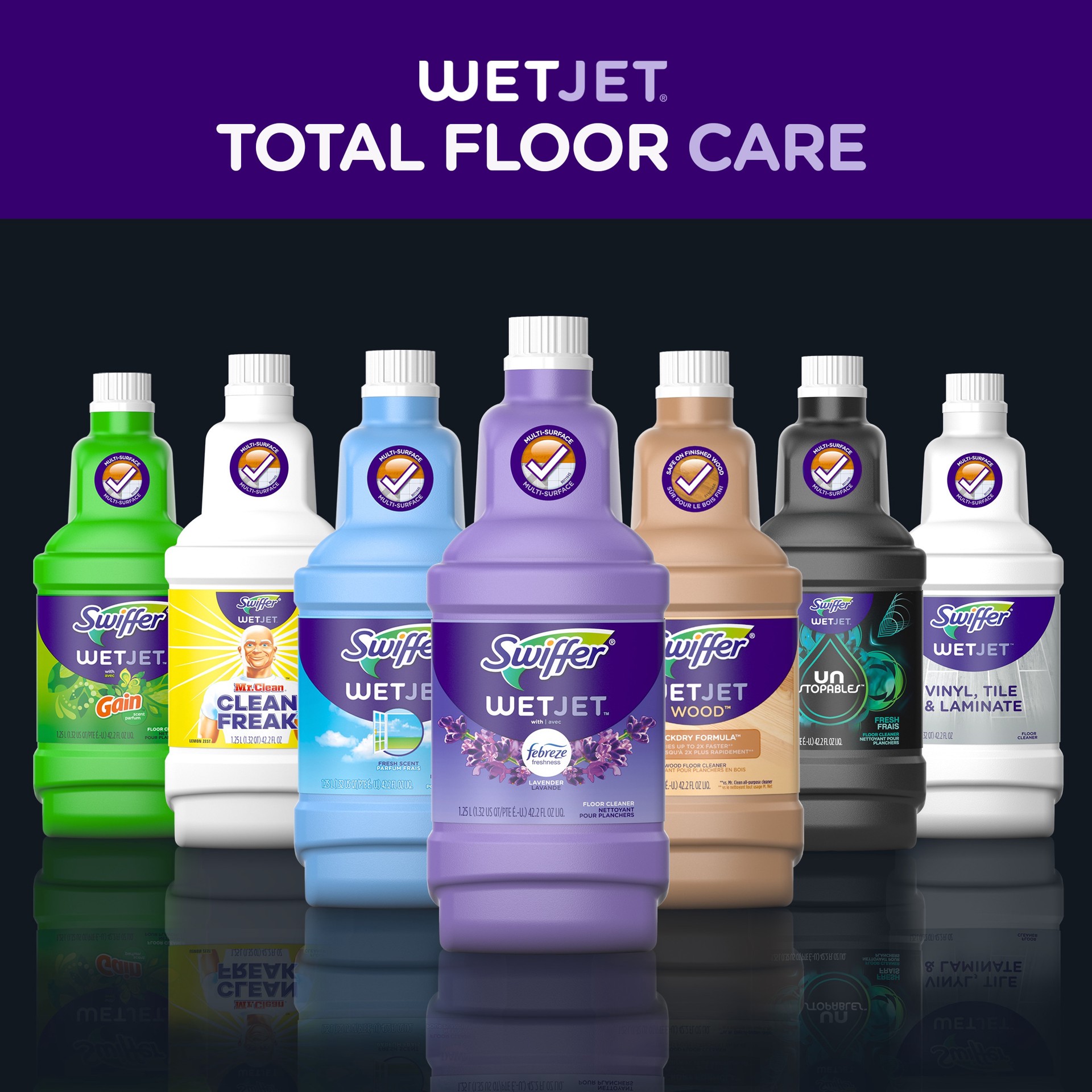 slide 4 of 6, Swiffer WetJet Vinyl, Tile and Laminate Refill Original Liquid Floor Cleaner 2 -Count, 1 ct