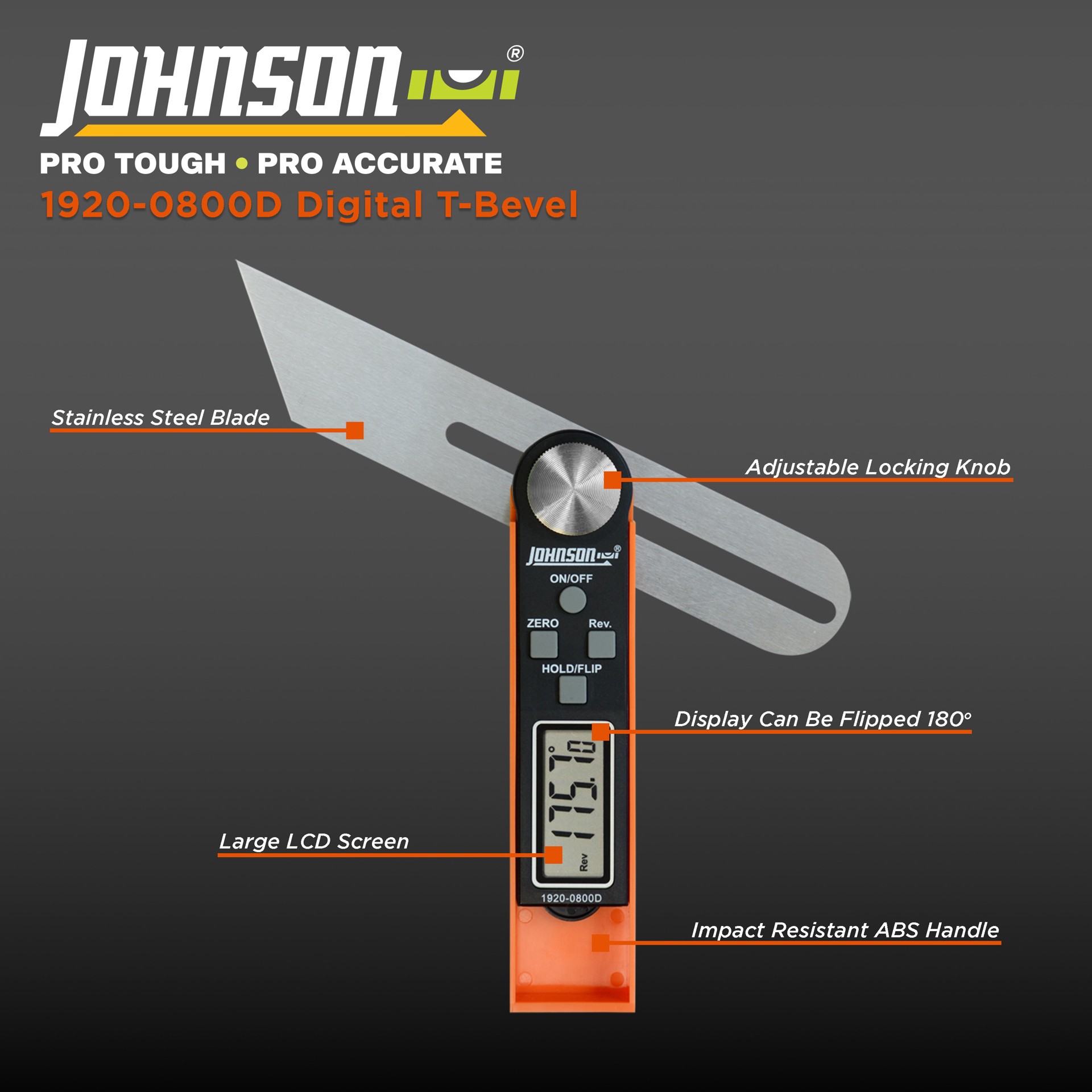 slide 6 of 6, Johnson Level 8-in Metal Digital, 1 ct