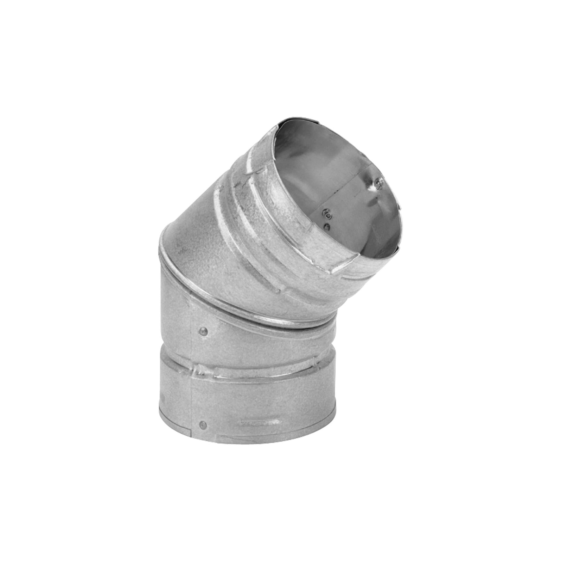 slide 1 of 5, DuraVent Stainless Steel/Silver Pellet vent 45-degree elbow, 1 ct