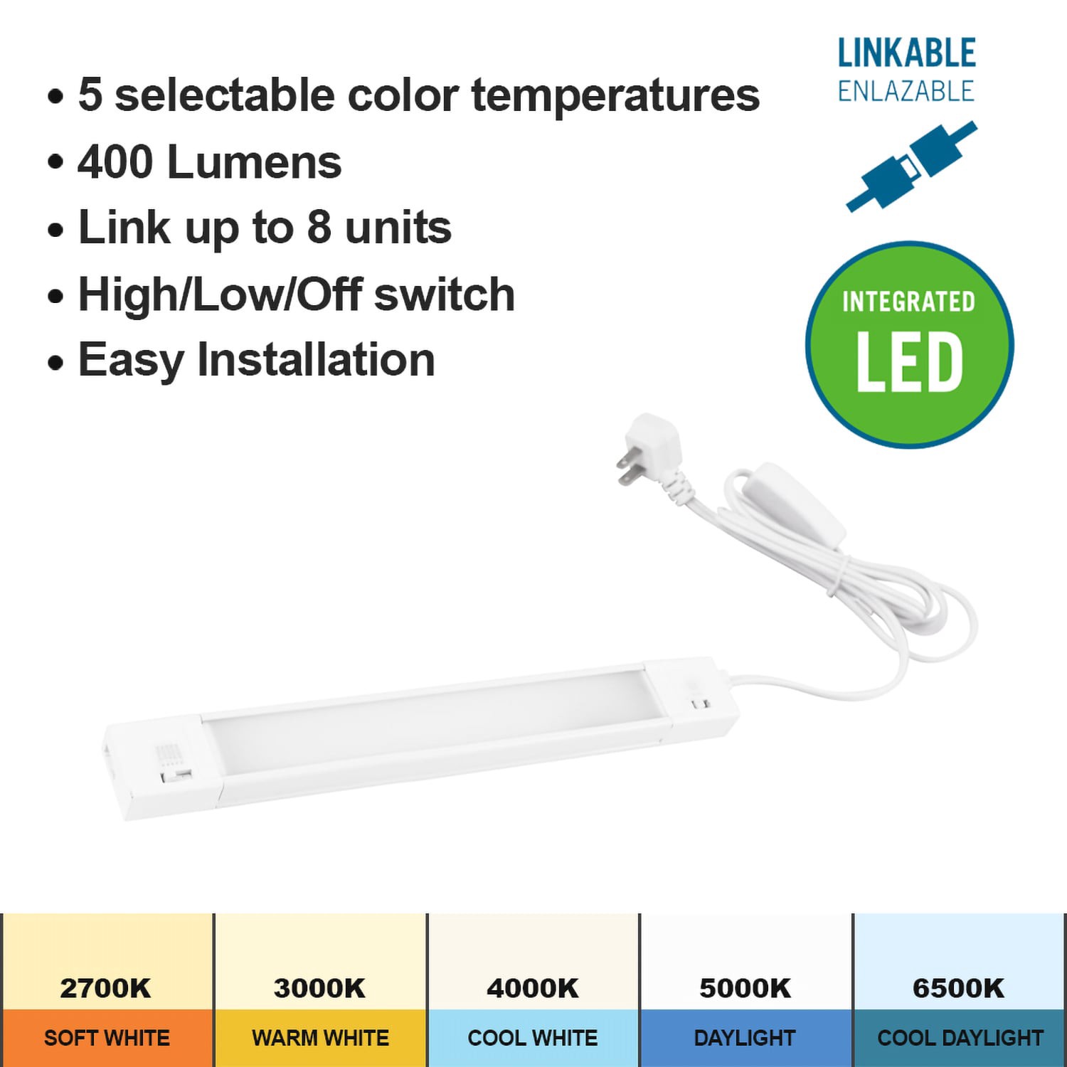 slide 3 of 6, Utilitech LED Soft White Light bar Light, 1 ct