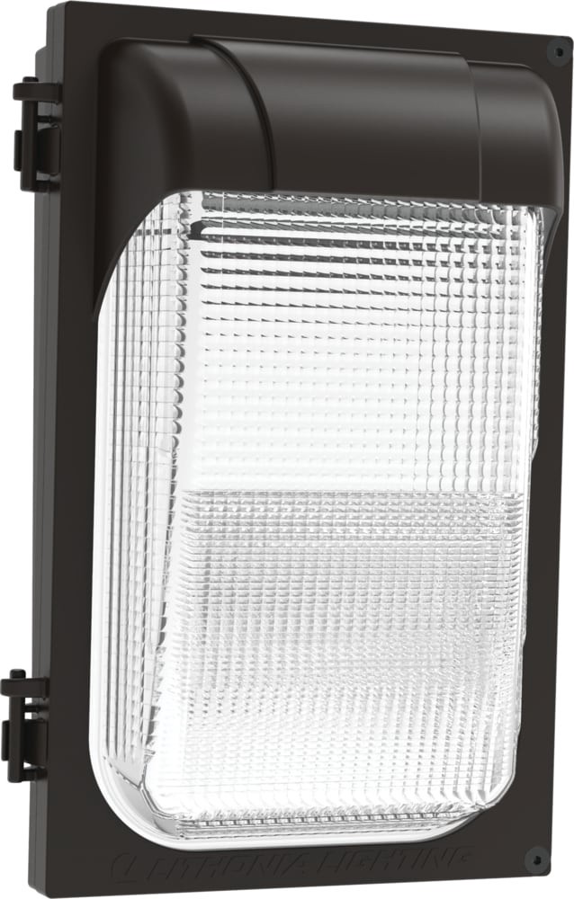 slide 2 of 6, Lithonia Lighting 100 -Watt EQ Textured Hardwired LED Outdoor Wall Pack Light 2950 -Lumen, 1 ct