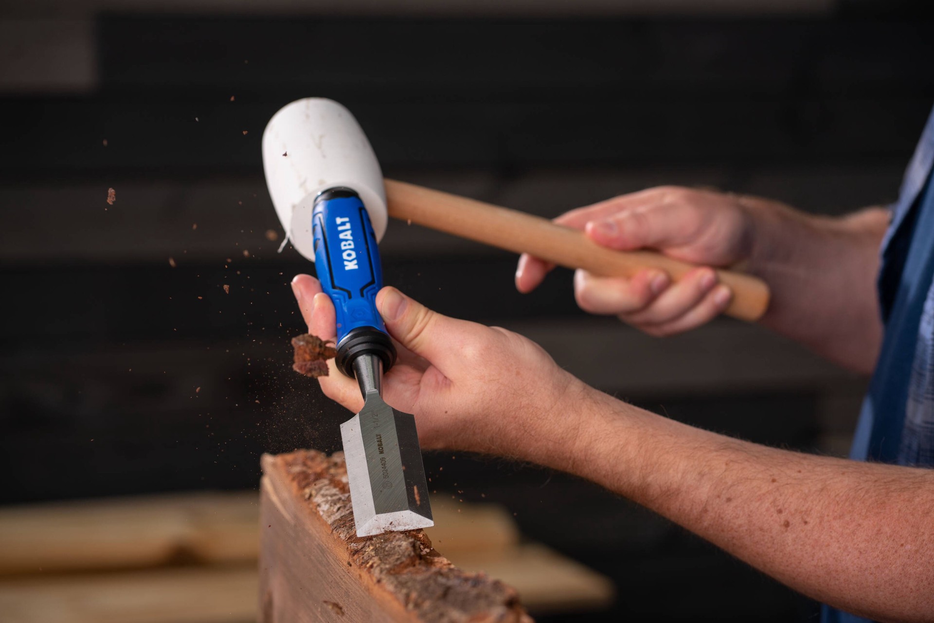 slide 3 of 6, Kobalt 1.5-in Woodworking Chisel, 1 ct