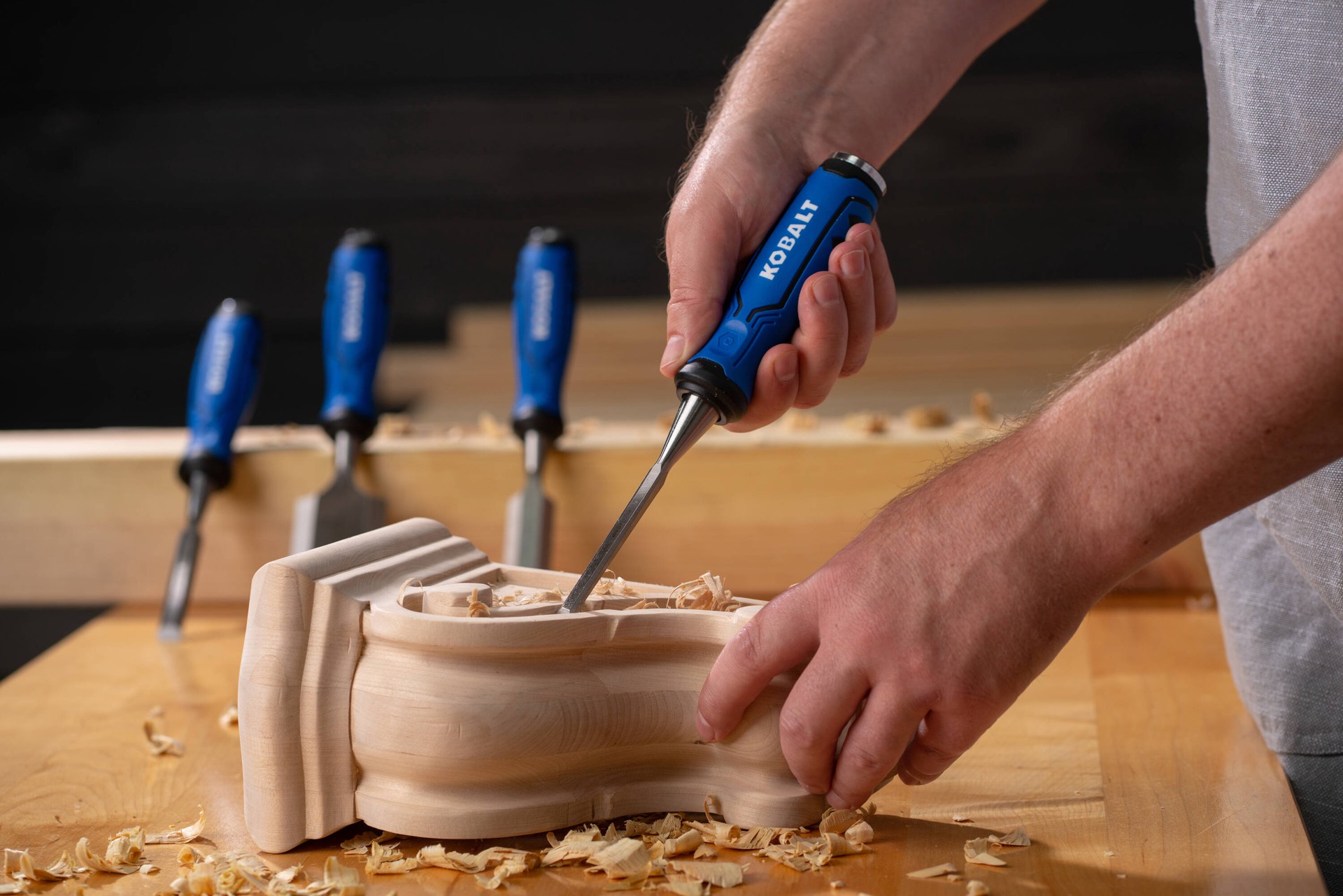 slide 4 of 6, Kobalt 1.5-in Woodworking Chisel, 1 ct