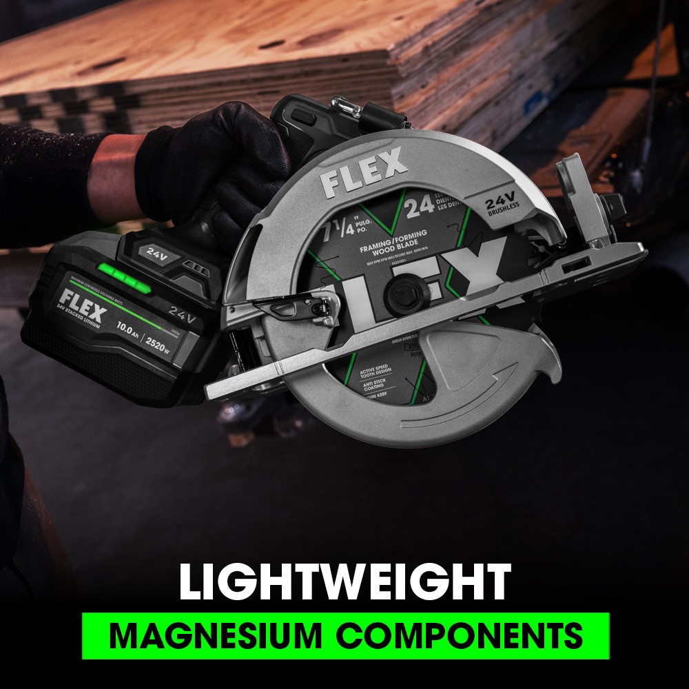 slide 5 of 6, FLEX 24-volt 7-1/4-in Brushless Cordless Circular saw (Battery Not Included and Charger Not Included), 1 ct