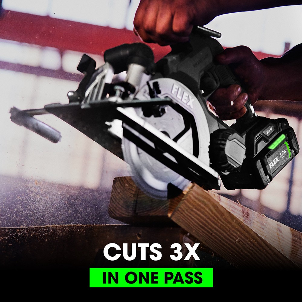 slide 5 of 6, FLEX 24-volt 6-1/2-in Brushless Cordless Circular saw (Battery Not Included and Charger Not Included), 1 ct