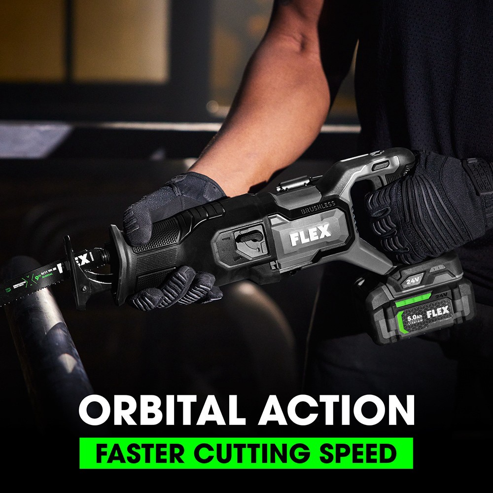 slide 6 of 6, FLEX 24-volt 1 -Amp Variable Speed Brushless Cordless Reciprocating Saw (Battery Not Included), 1 ct