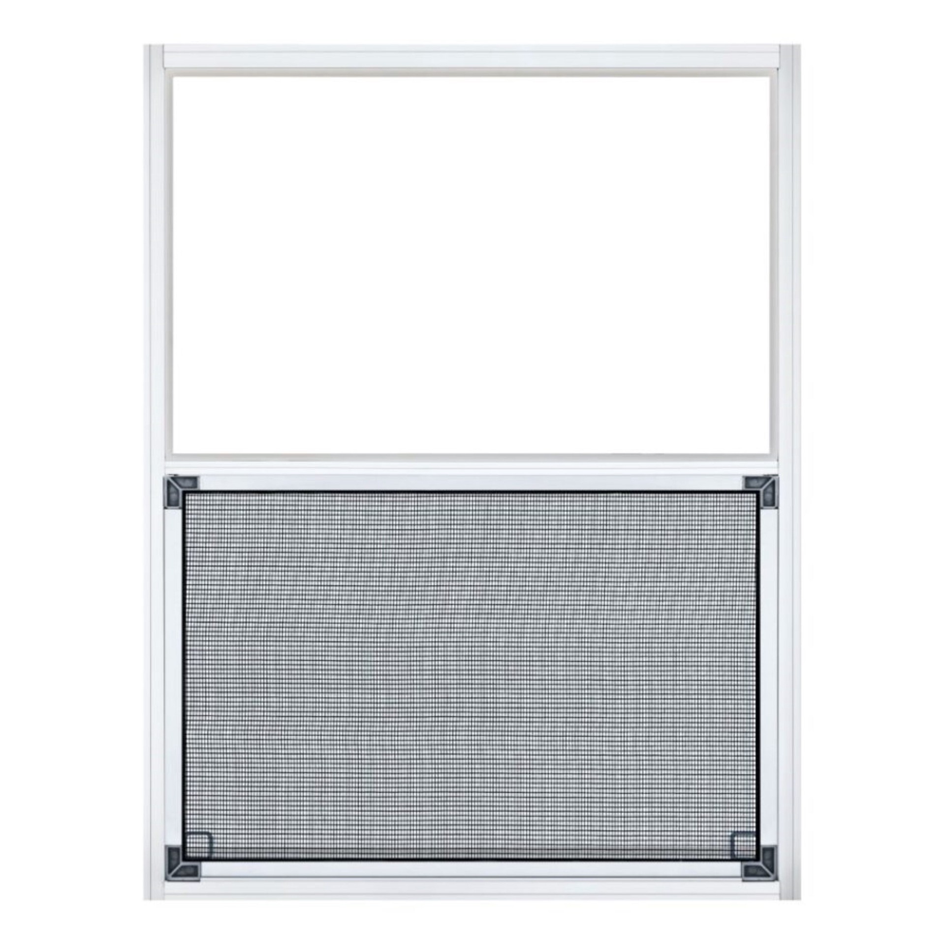 slide 4 of 6, Project Source 40000 Series 30-in x 40-in Silver Exterior Aluminum Replacement Single Hung Window Low-E Single Pane Glass (Half Screen Included), 1 ct