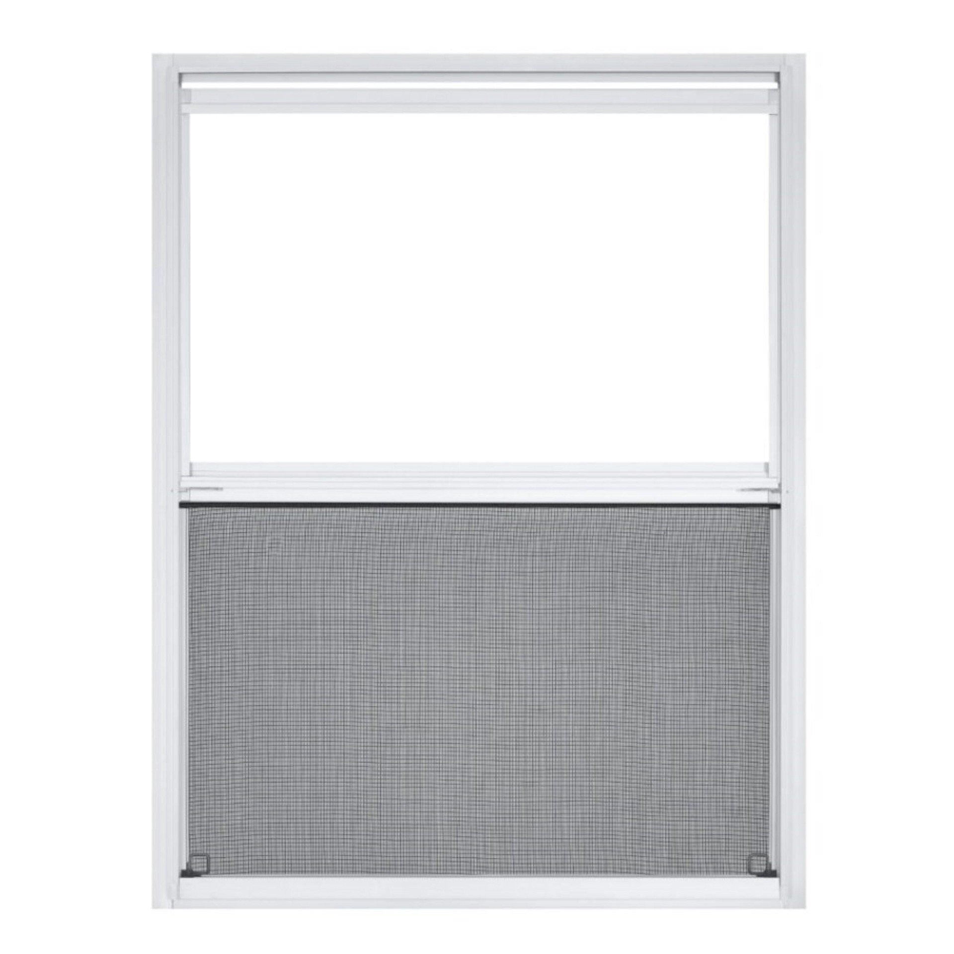 slide 5 of 6, Project Source 40000 Series 30-in x 40-in Silver Exterior Aluminum Replacement Single Hung Window Low-E Single Pane Glass (Half Screen Included), 1 ct