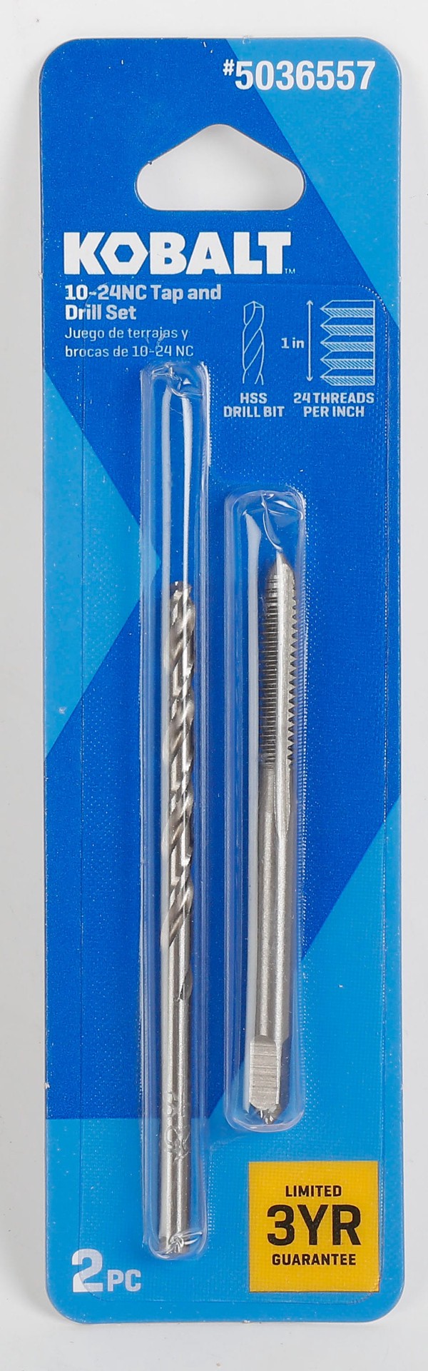 slide 2 of 6, Kobalt #10-24 Standard (SAE) Tap and Drill Set 2 -Pack, 1 ct