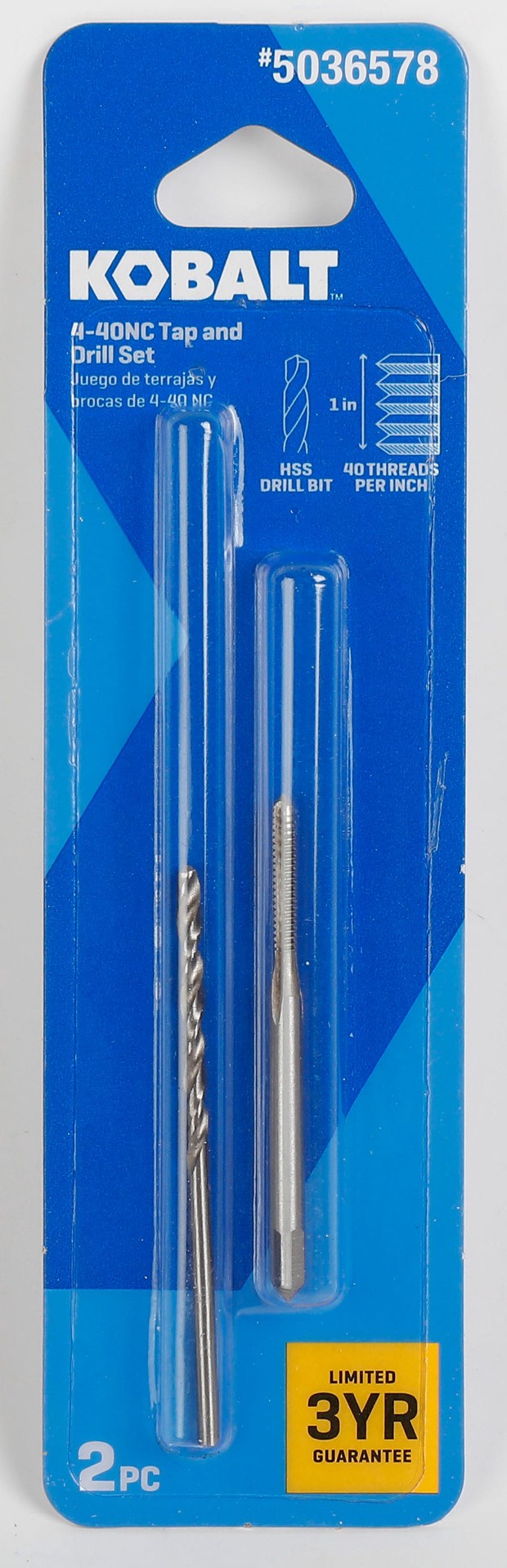 slide 2 of 6, Kobalt #4-40 Standard (SAE) Tap and Drill Set 2 -Pack, 1 ct