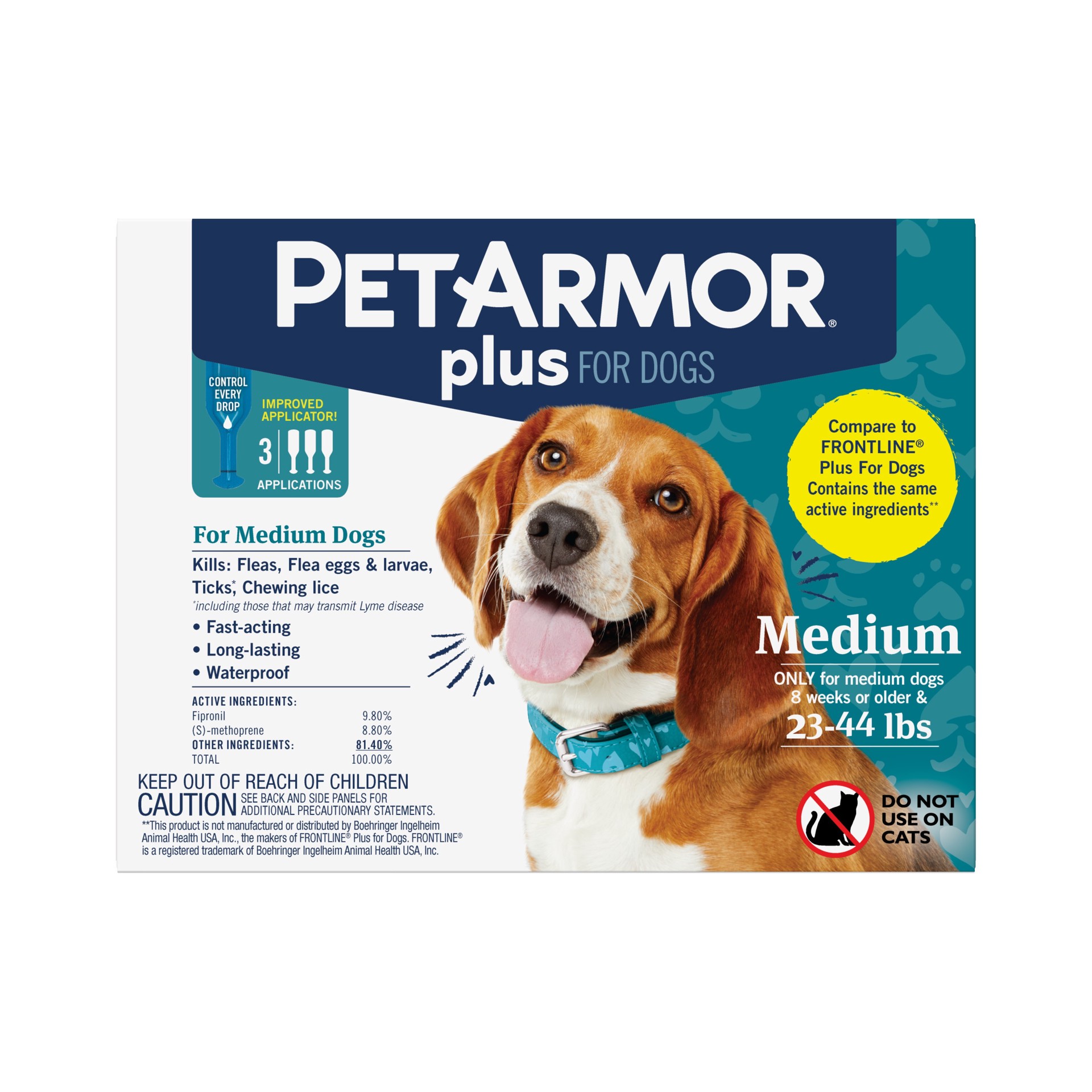 slide 1 of 3, PetArmor Liquid Flea and Tick Treatment (Pet Size: Medium ), 1 ct