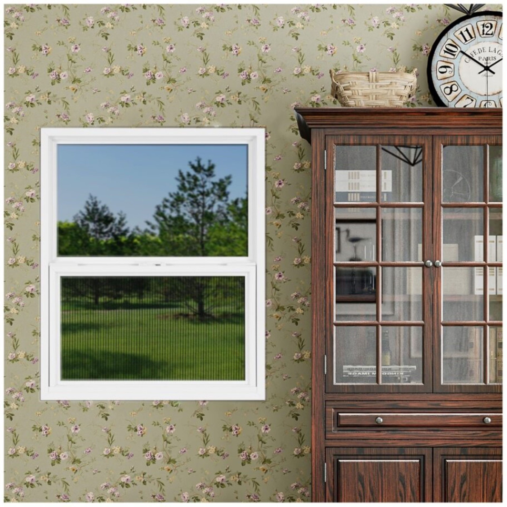 slide 4 of 6, Project Source 20000S Series White Exterior Vinyl New construction Single Hung Window Single Pane Glass (Half Screen Included), 1 ct