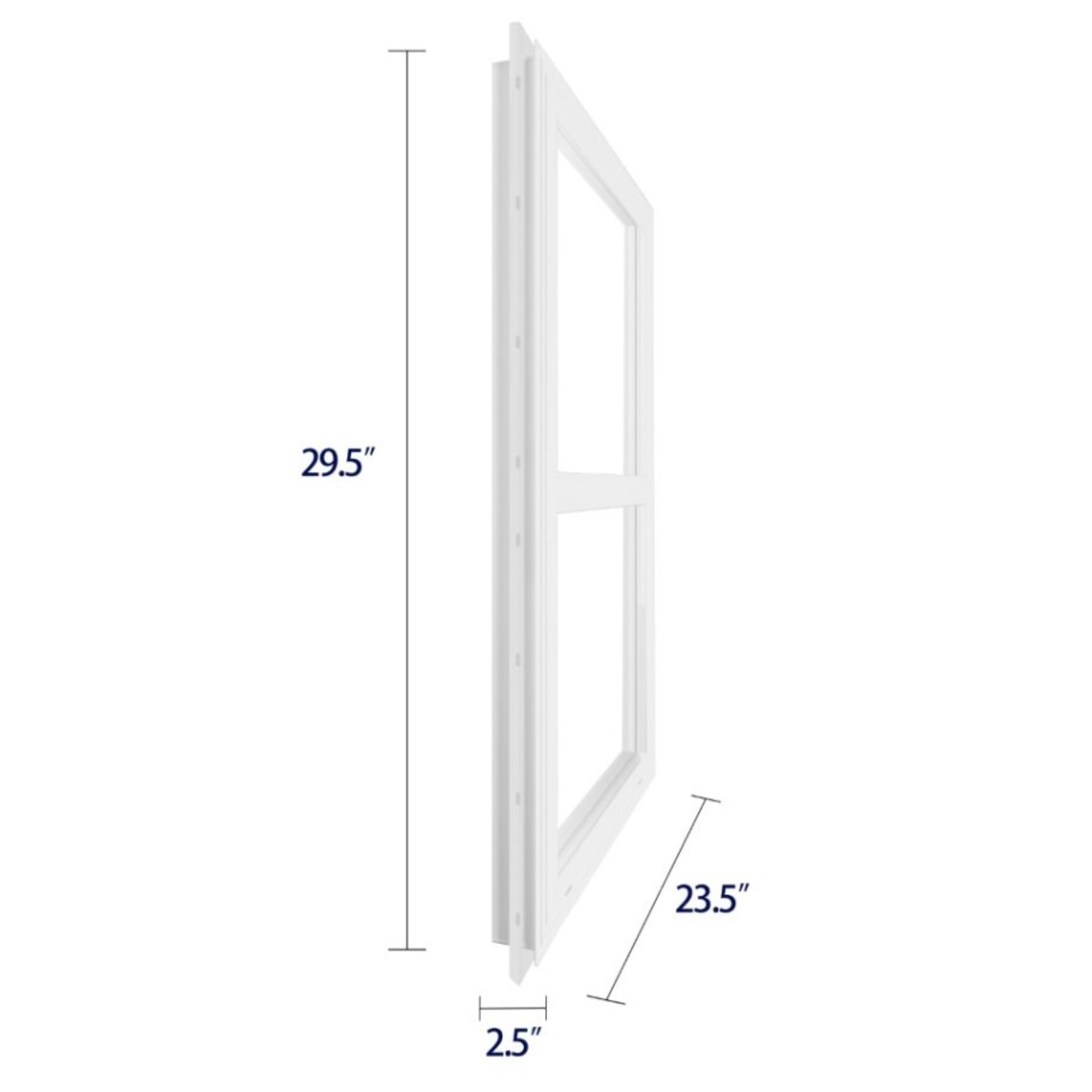 slide 5 of 6, Project Source 20000S Series White Exterior Vinyl New construction Single Hung Window Single Pane Glass (Half Screen Included), 1 ct