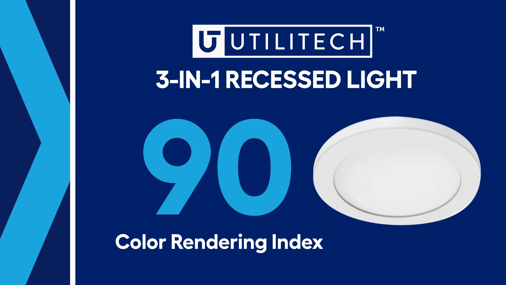 slide 3 of 6, Utilitech White 4-in 600 -Lumens Switchable white Round Dimmable LED Canless Wet rated Recessed Downlight, 1 ct