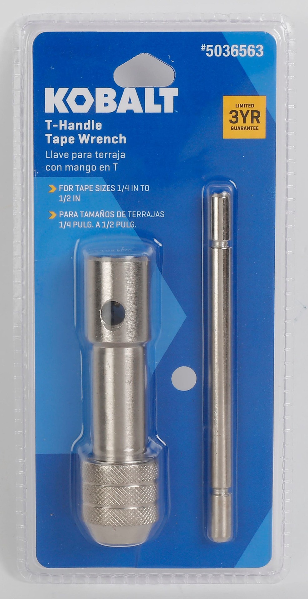 slide 2 of 6, Kobalt 1/4in -1/2in Adjustable Carbon steel T Style Tap Wrench, 1 ct