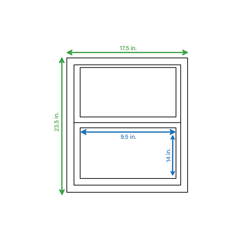 slide 3 of 6, Project Source 20000S Series White Exterior Vinyl New construction Single Hung Window Single Pane Glass (Half Screen Included), 1 ct