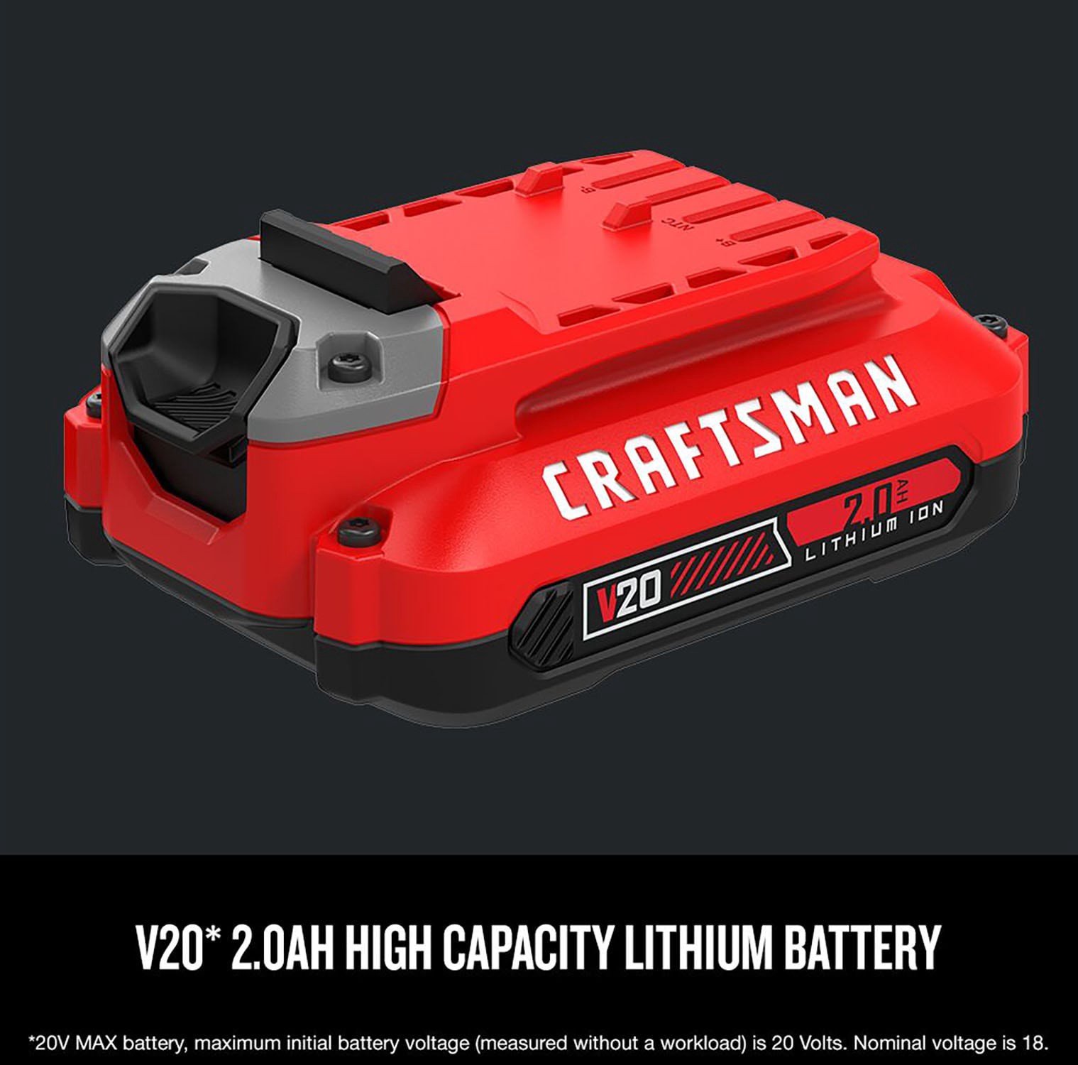 slide 5 of 6, CRAFTSMAN V20 20 -Volt 2 -Pack Lithium-ion ( 4 Ah 2 Ah Battery and Charger ), 1 ct