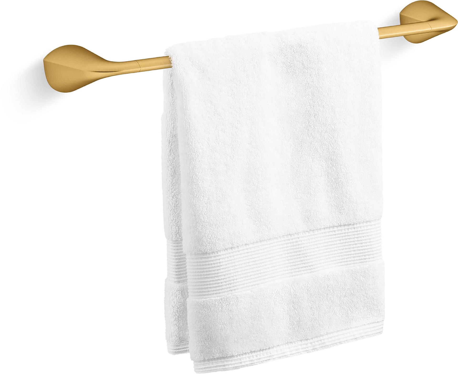 slide 2 of 6, KOHLER Avail 18-in Vibrant Brushed Moderne Brass Wall mount Single Towel Bar, 1 ct