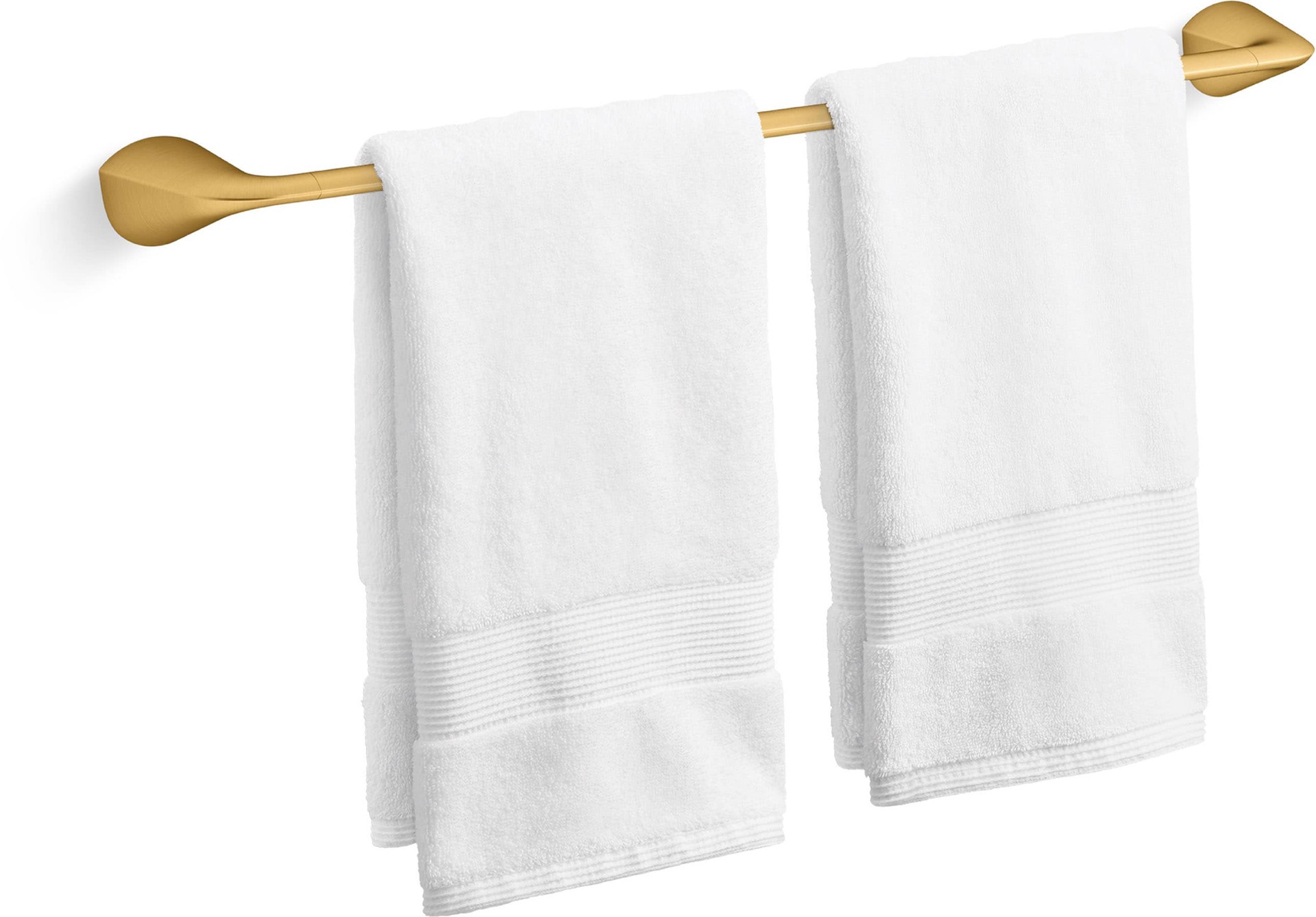 slide 2 of 6, KOHLER Avail 24-in Vibrant Brushed Moderne Brass Wall mount Single Towel Bar, 1 ct