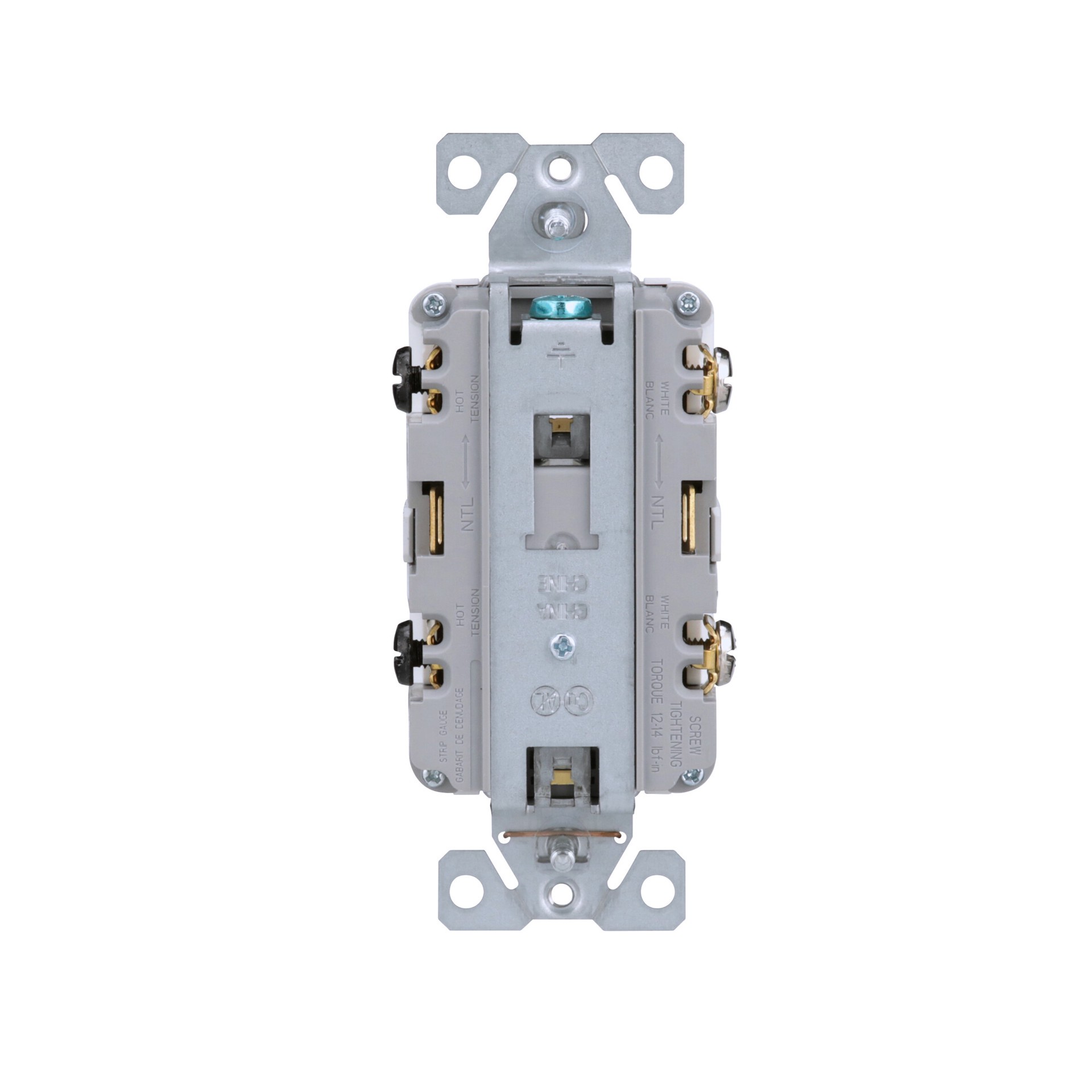 slide 4 of 6, Eaton 15 -Amp 125-volt Tamper Resistant Residential Decorator Outlet with night light , White, 1 ct