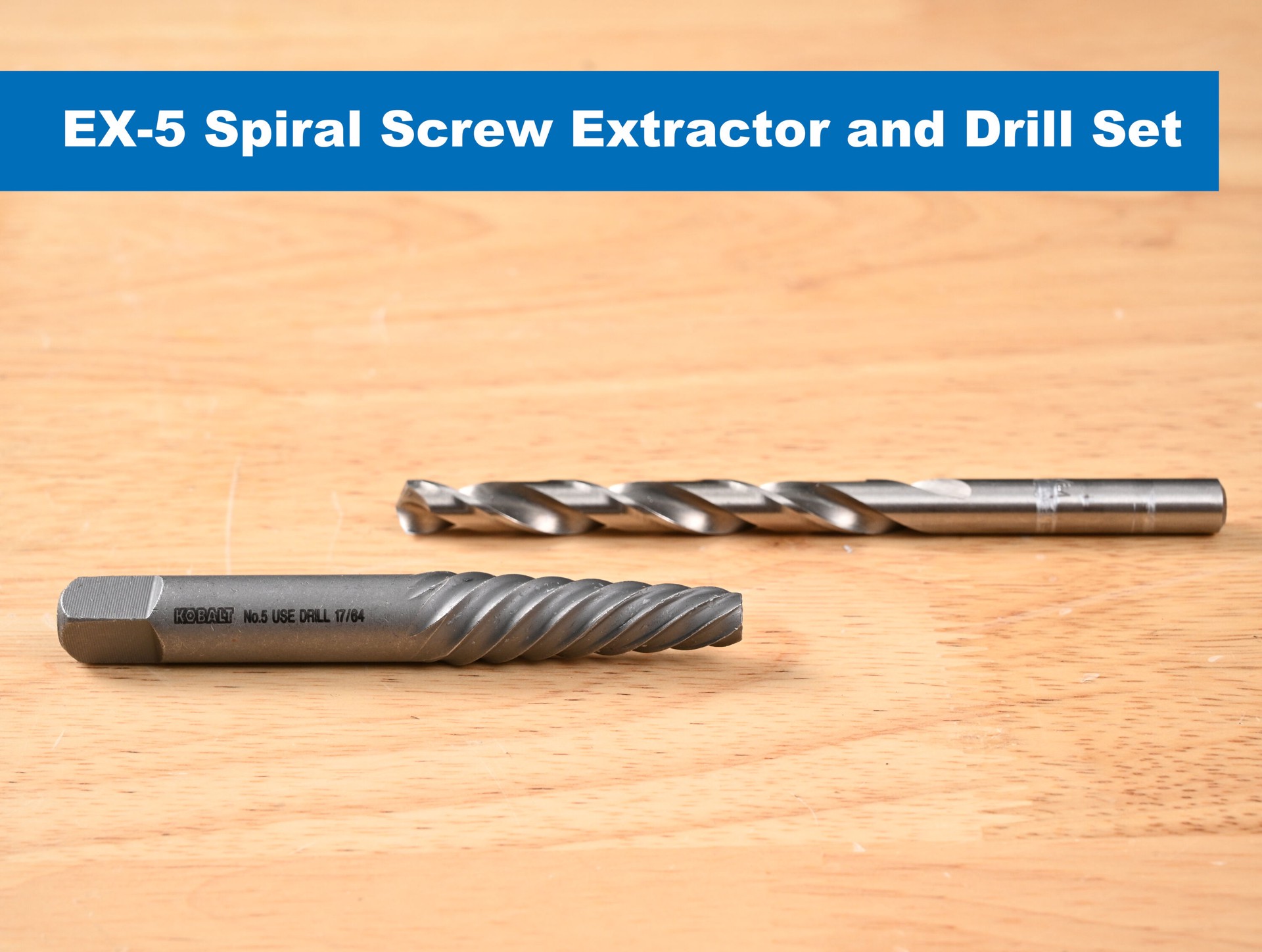 slide 3 of 6, Kobalt 2 -Pack High carbon steel Set Screw extractor and drill bit set, 1 ct