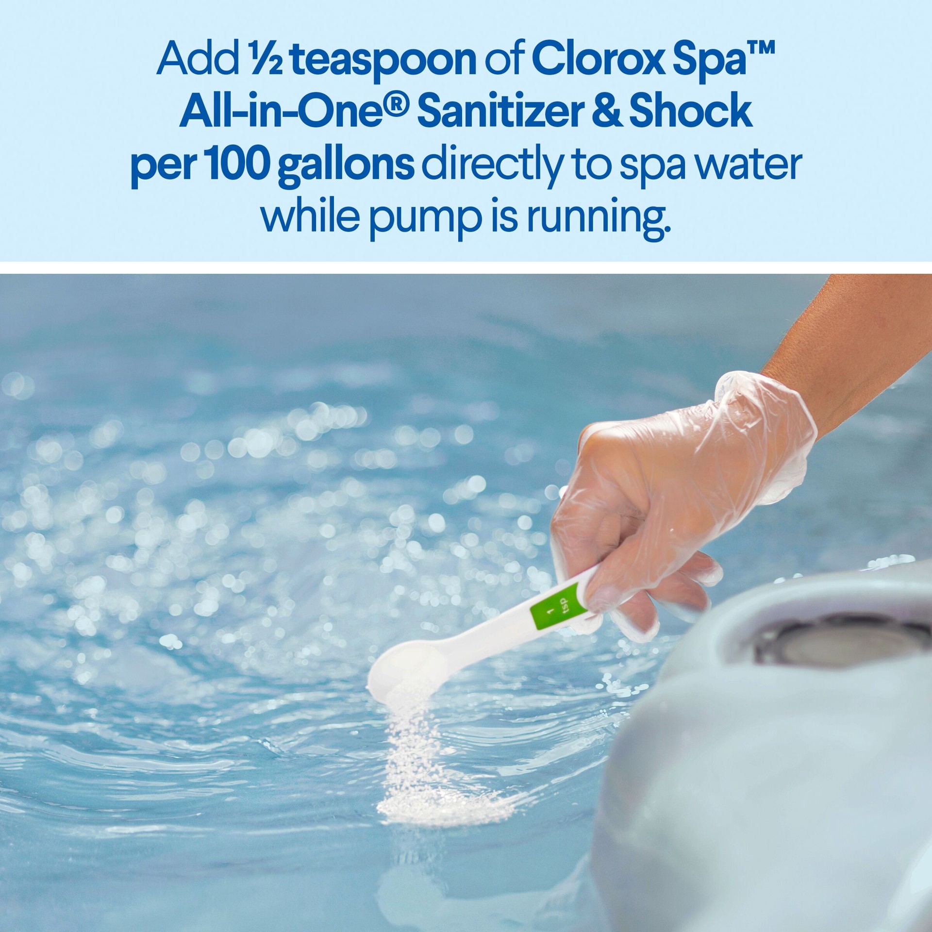 slide 5 of 6, Clorox Pool&Spa 2 Pound(s) All-In-One Sanitizer and Shock Spa Chlorine, 1 ct
