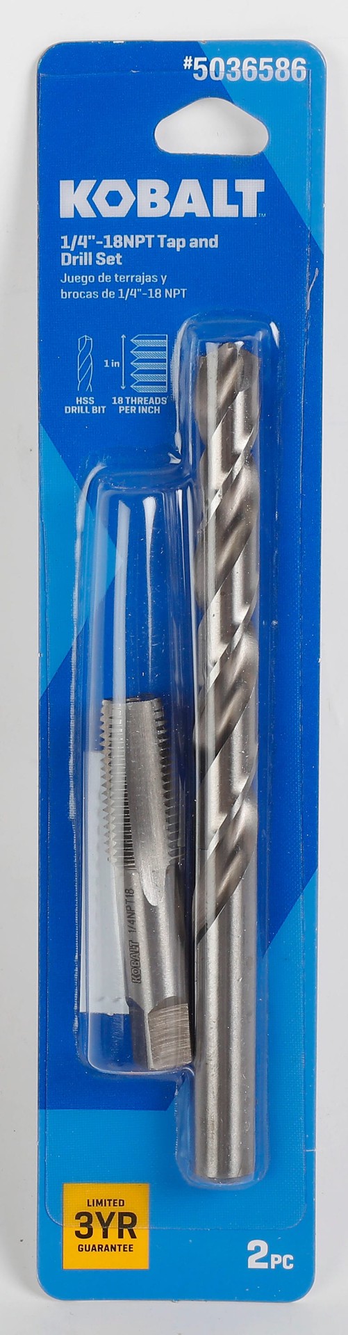 slide 2 of 6, Kobalt 1/4-in-20-in Standard (SAE) Tap and Drill Set 2 -Pack, 1 ct