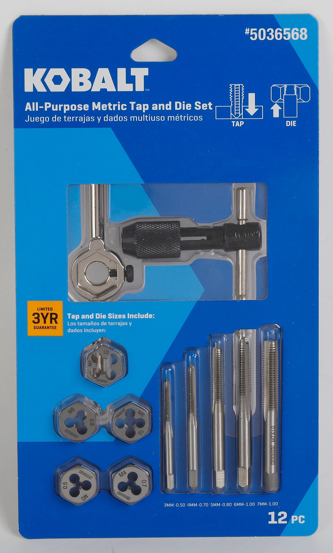 slide 2 of 6, Kobalt 12 -Piece Metric Tap and Die Set, 1 ct