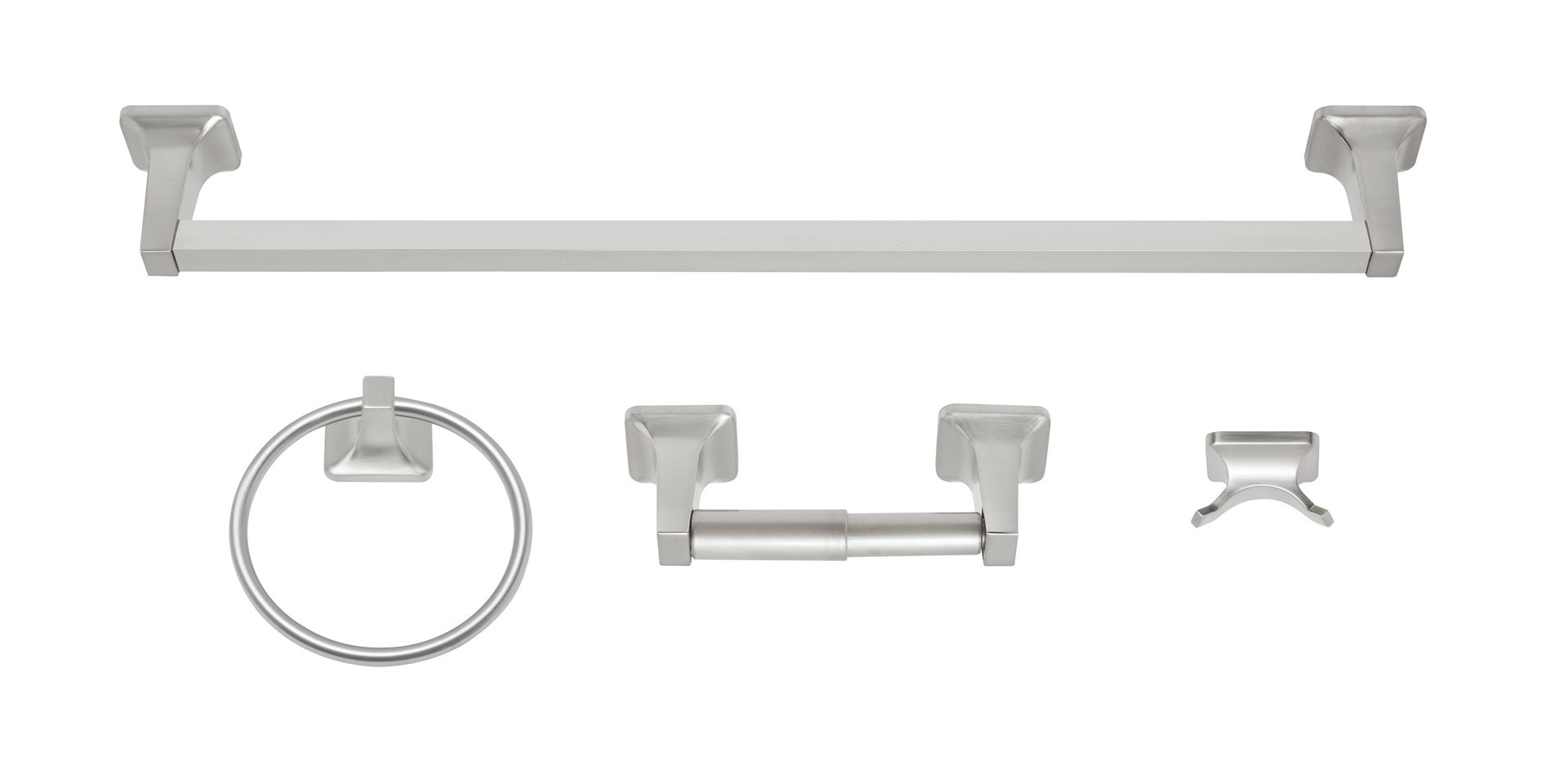 slide 3 of 6, Project Source Seton Brushed Nickel Wall mount Single Towel Ring, 1 ct