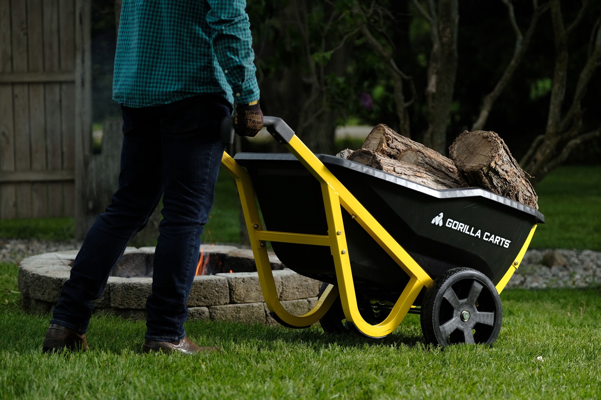 slide 6 of 6, Gorilla Carts Evolution Yard Cart 7-cu ft Poly Yard Cart, 1 ct