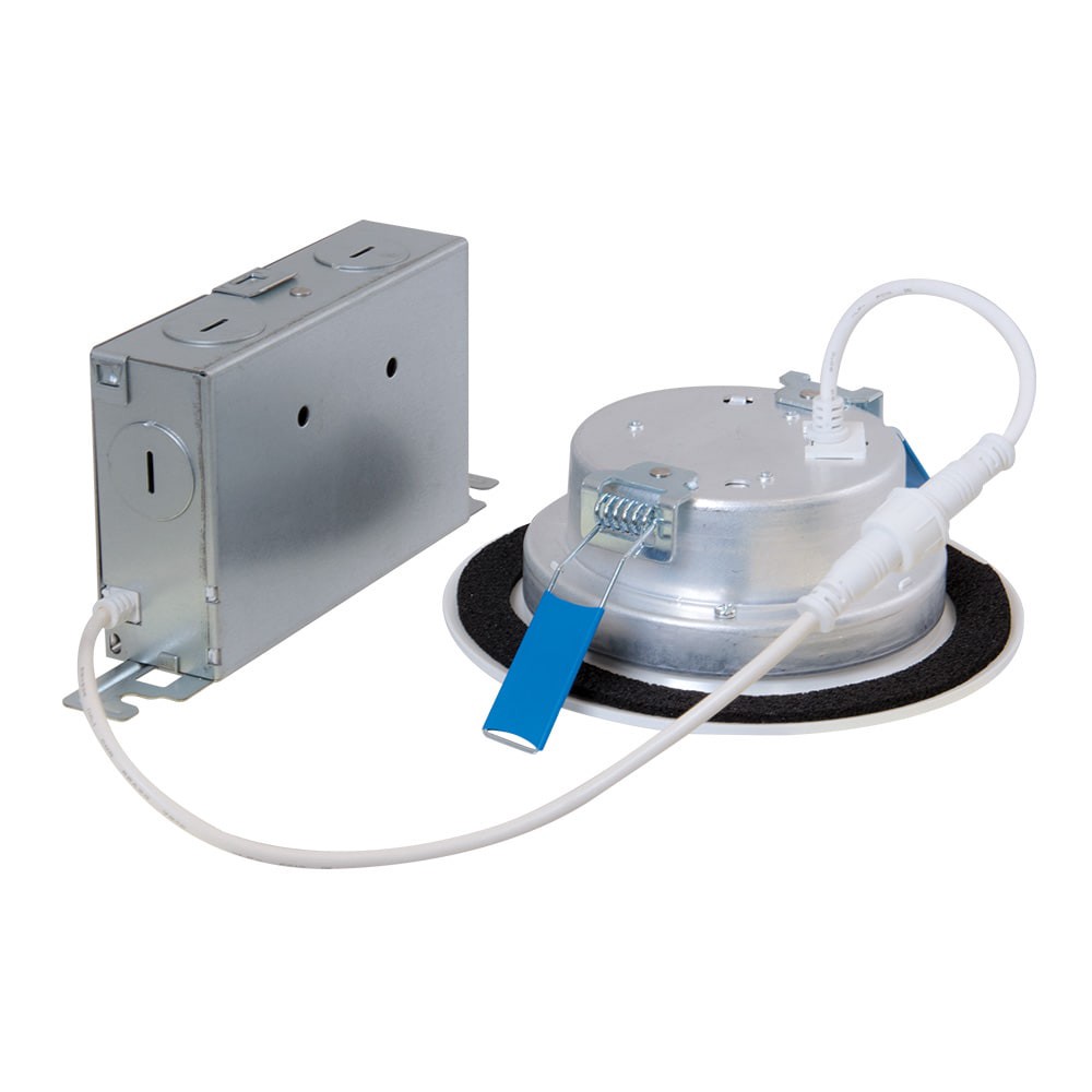 slide 2 of 6, HALO White 4-in 665 -Lumens Switchable Round Dimmable LED Canless Wet rated Recessed Downlight, 1 ct