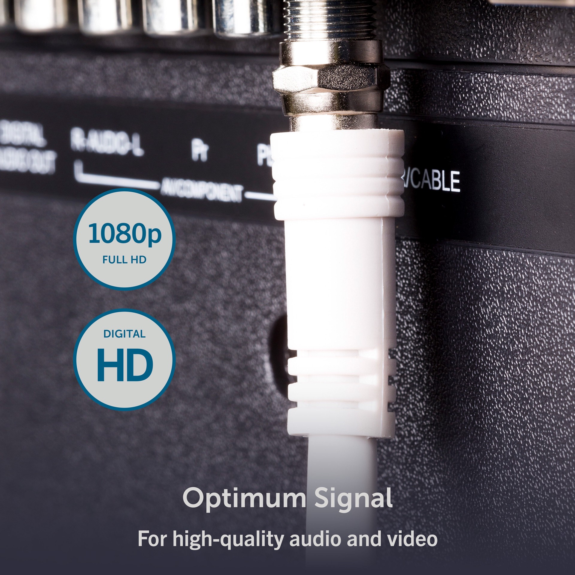 slide 3 of 6, Utilitech 6-ft RG6 White Coaxial Cable, 1 ct