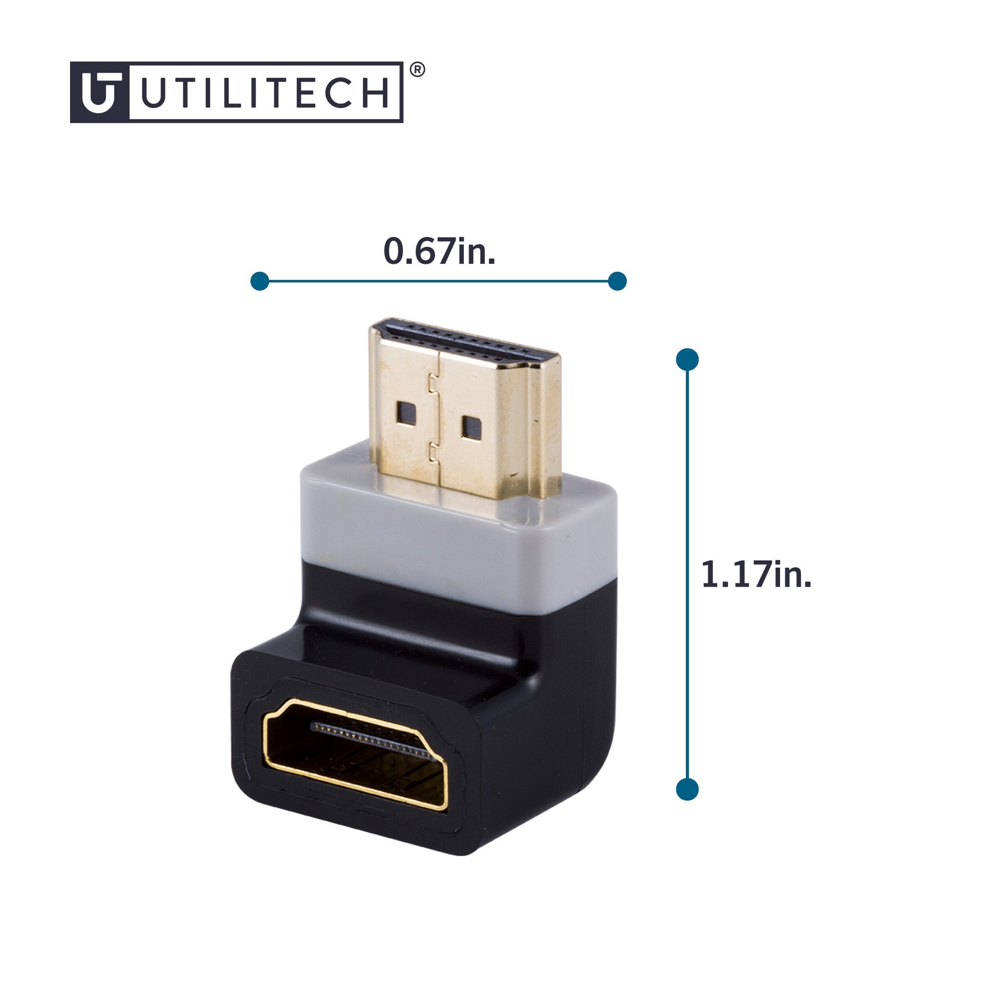 slide 4 of 6, Utilitech 4k HDMI to HDMI 0.1-ft Black, 1 ct