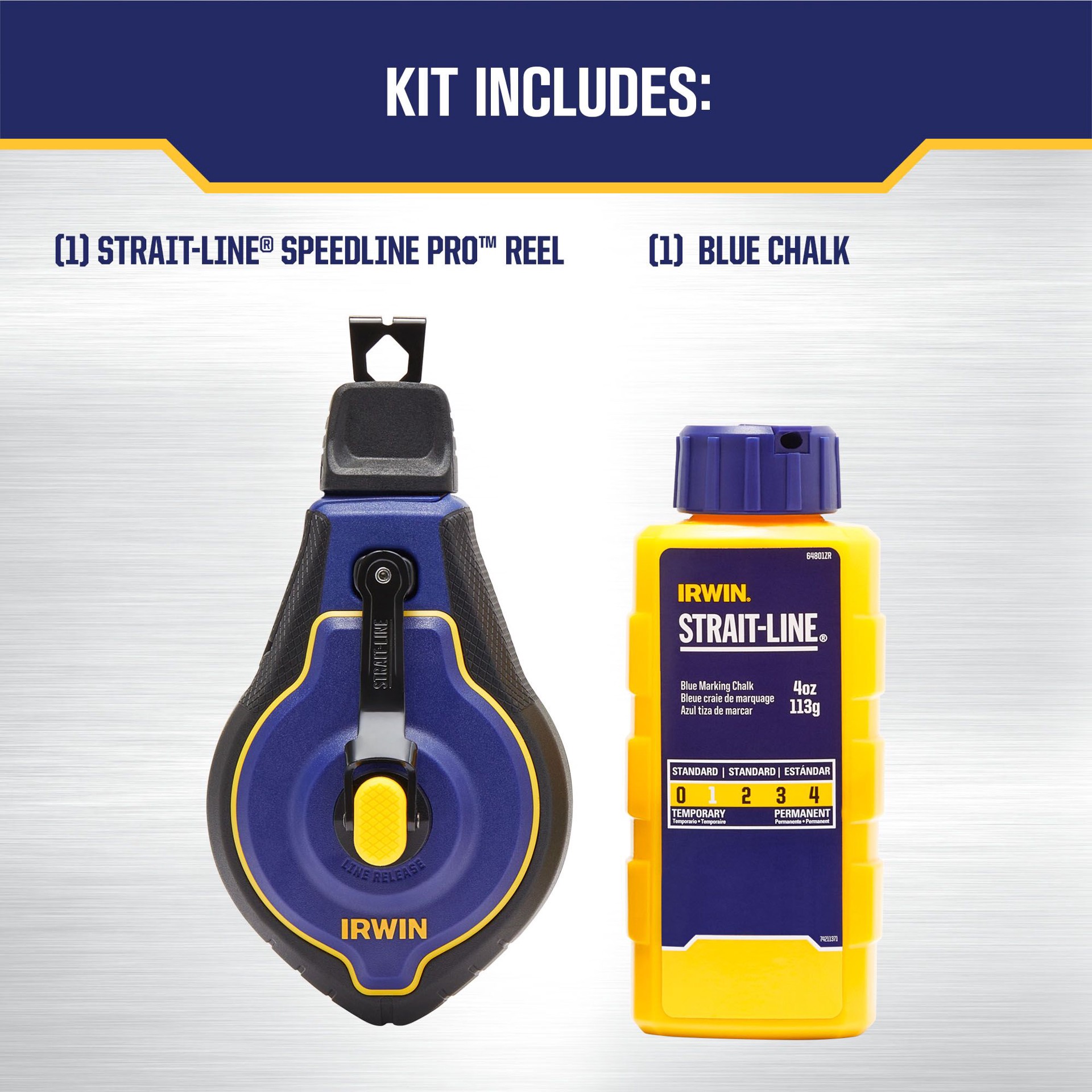 slide 2 of 6, IRWIN STRAIT-LINE 6:1 100-ft Chalk Reel, 1 ct