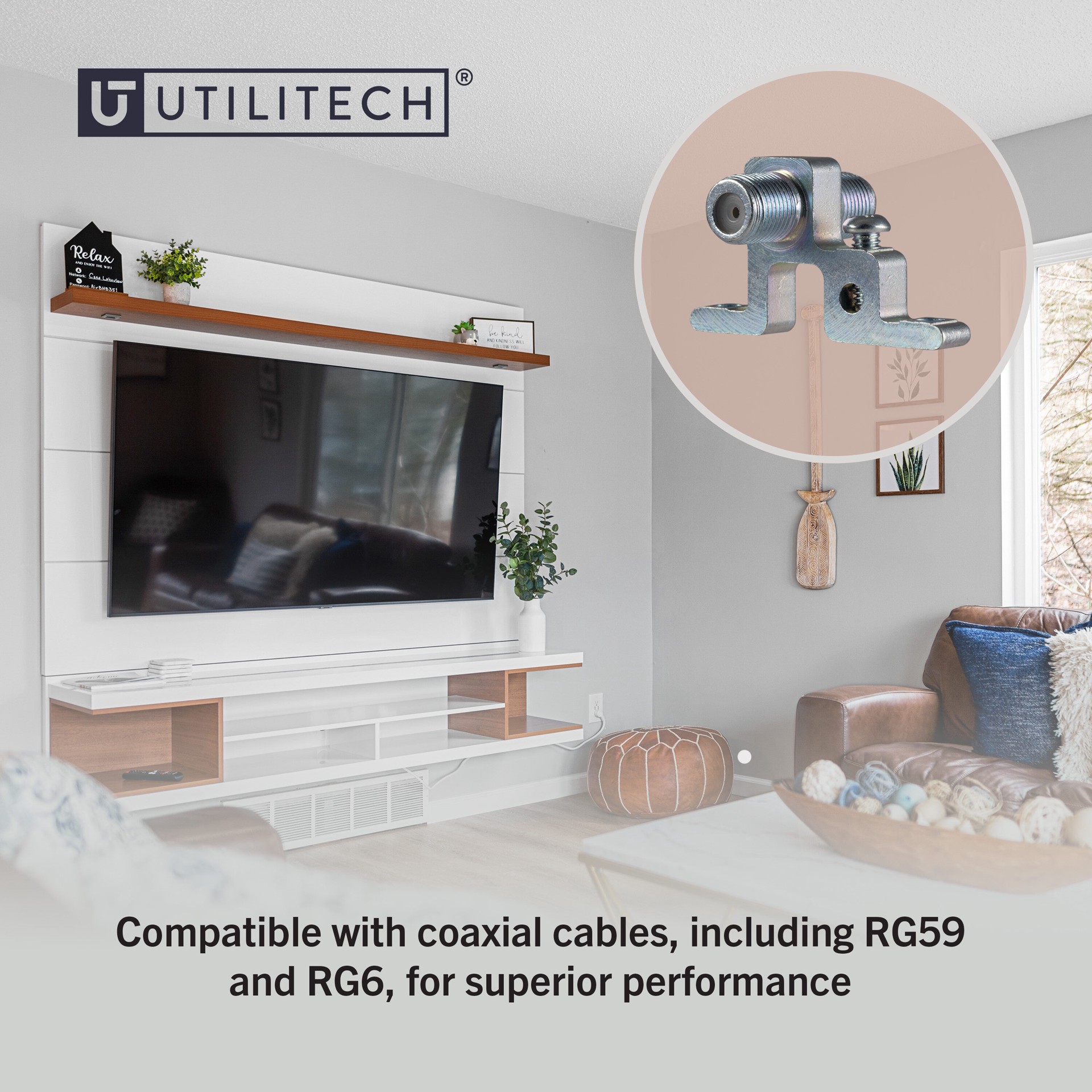 slide 3 of 6, Utilitech Outdoor Wall Antenna Mounting Hardware Kit, 1 ct