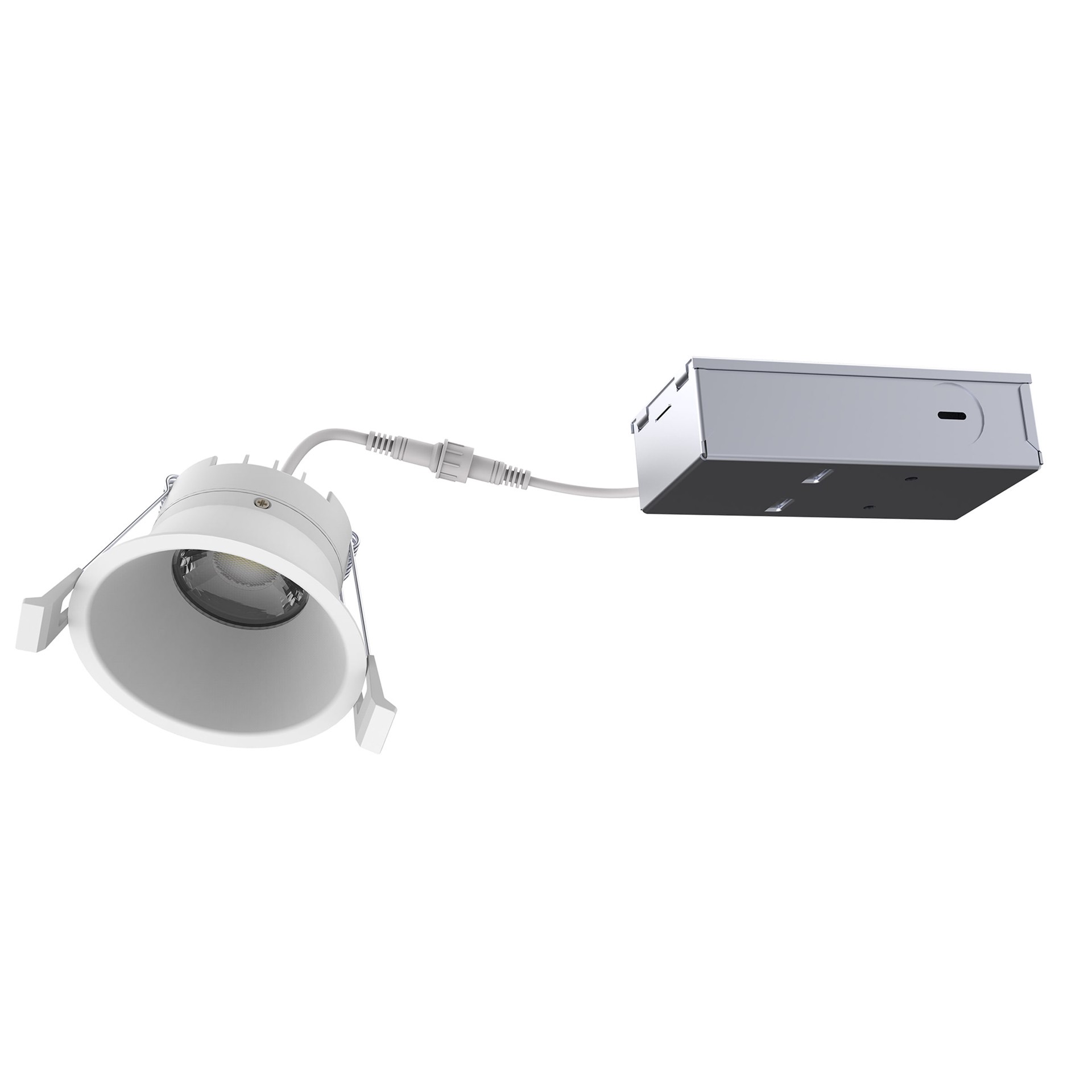 slide 4 of 6, Utilitech Tethered Retrofit White 3-in 500 -Lumens Switchable white Round Dimmable LED Canless Wet rated Recessed Downlight, 1 ct