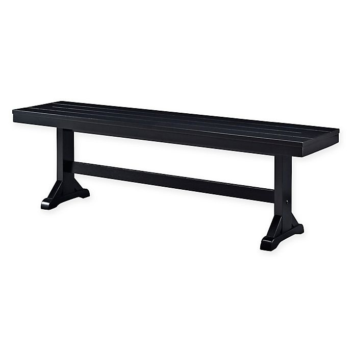 slide 1 of 7, Forest Gate Wheatridge Farmhouse Solid Wood Dining Bench - Antique Black, 1 ct