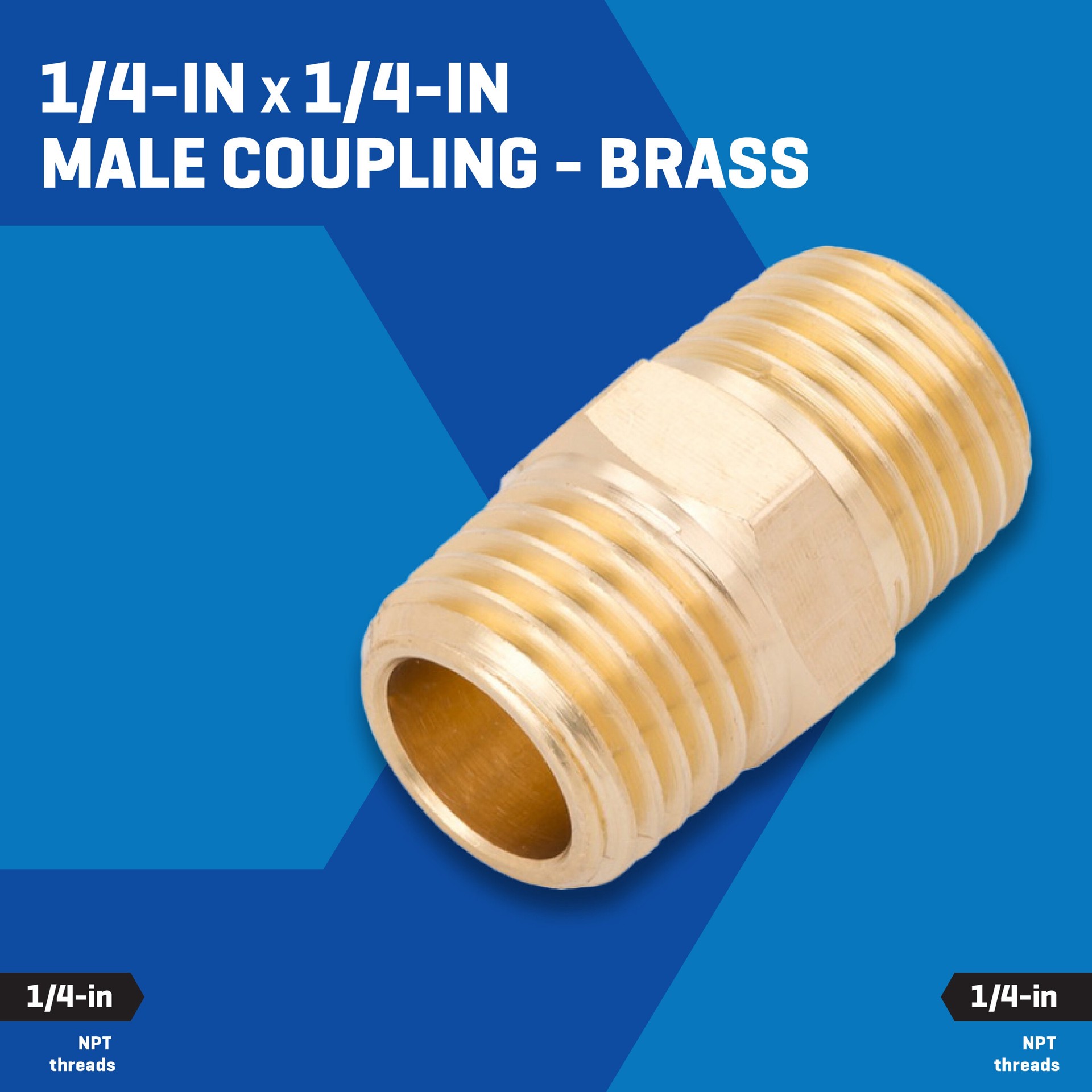 slide 2 of 6, Kobalt 1/4-in x 1/4-in Male Coupling, 1 ct
